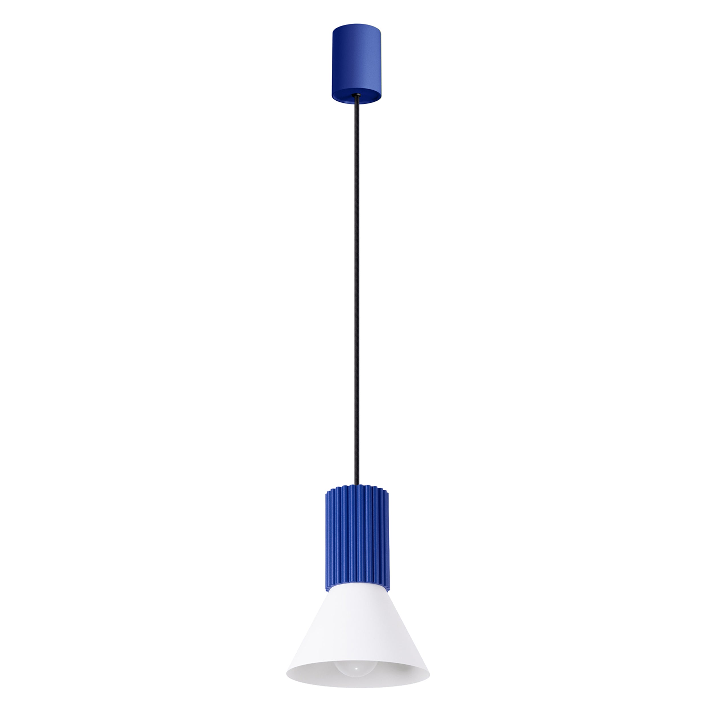 Lampa wisząca Estria x1 biała/ultramaryna