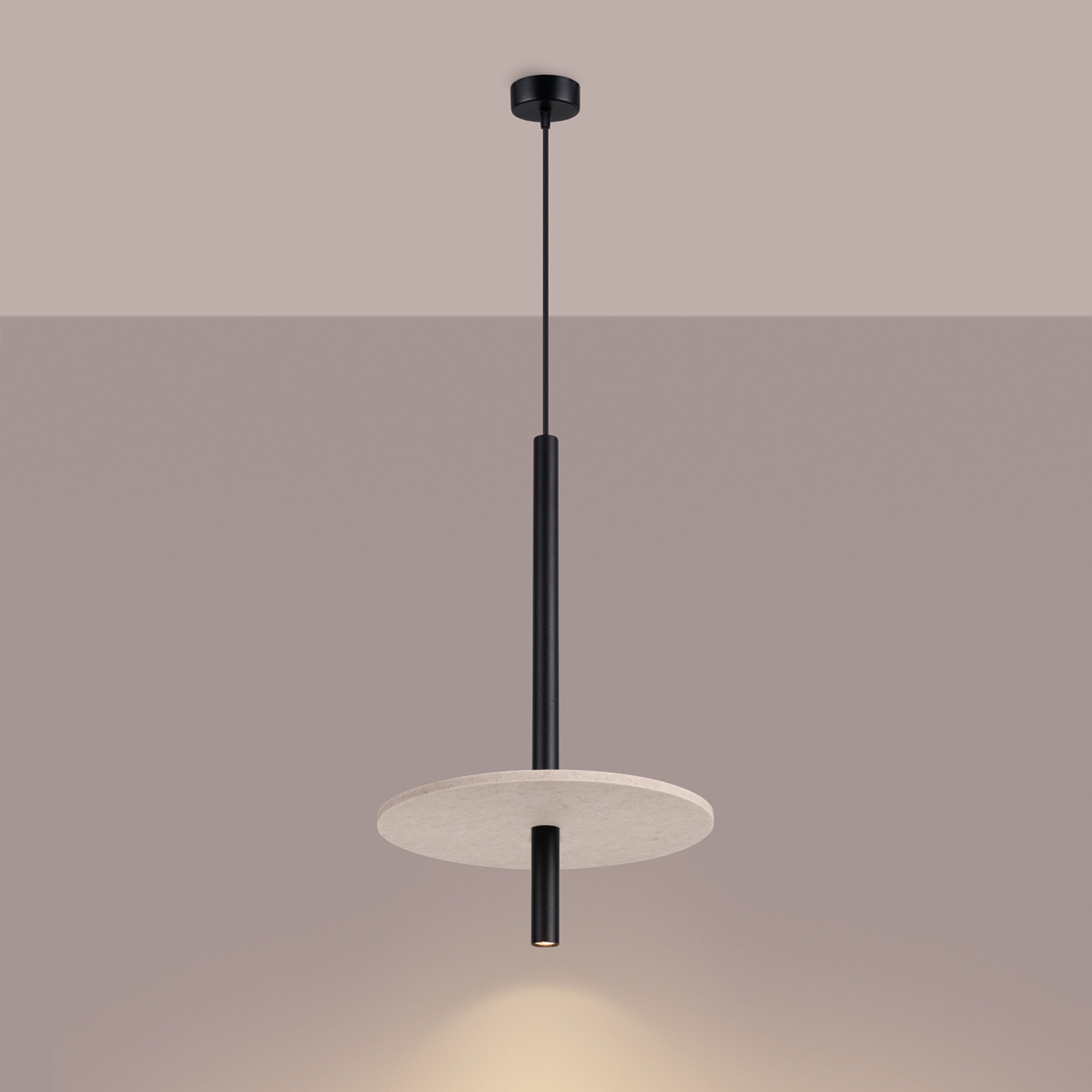 Lampa wisząca Feltro czarna/beżowa
