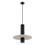 Lampa wisząca Pelta czarna/beżowa