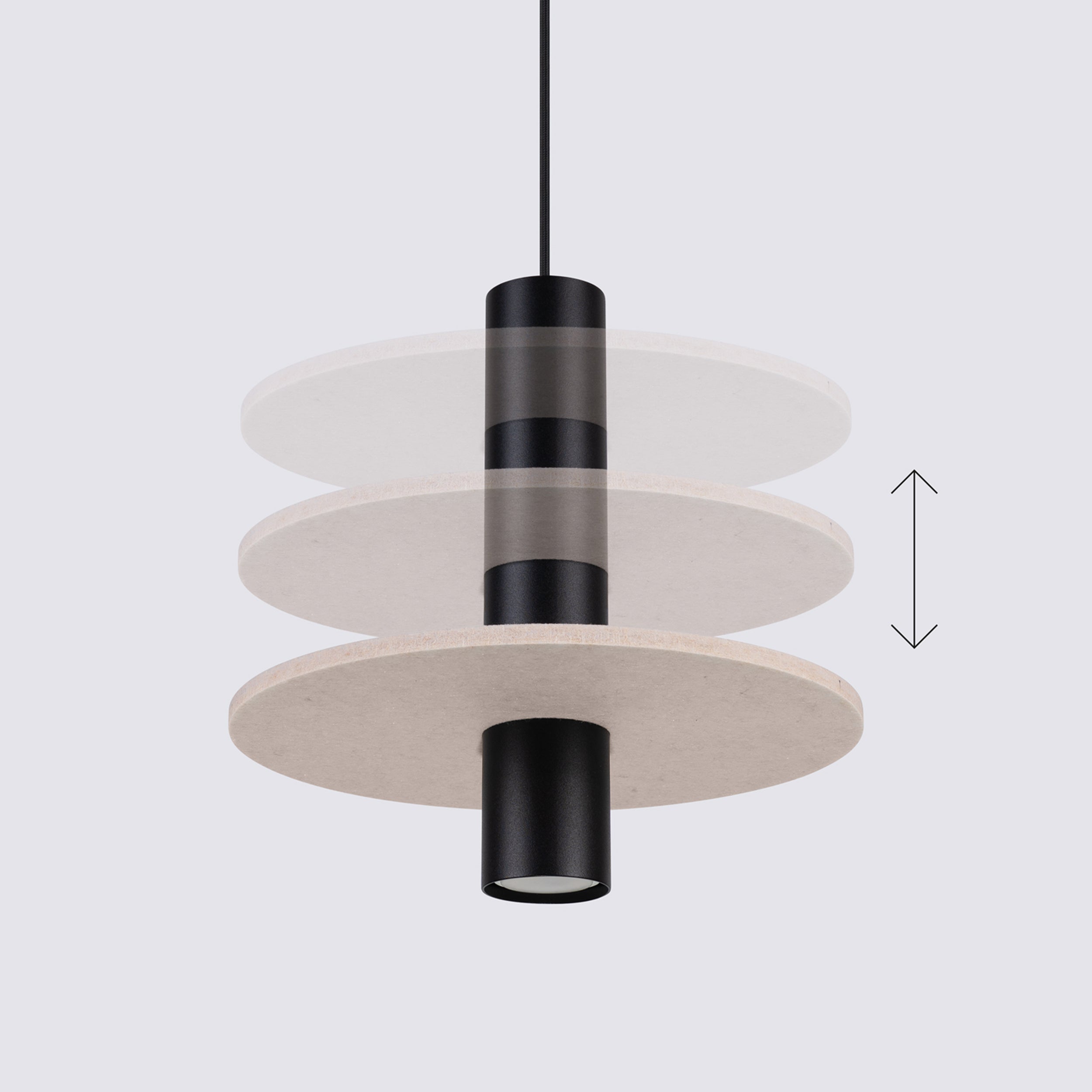 Lampa wisząca Pelta czarna/beżowa