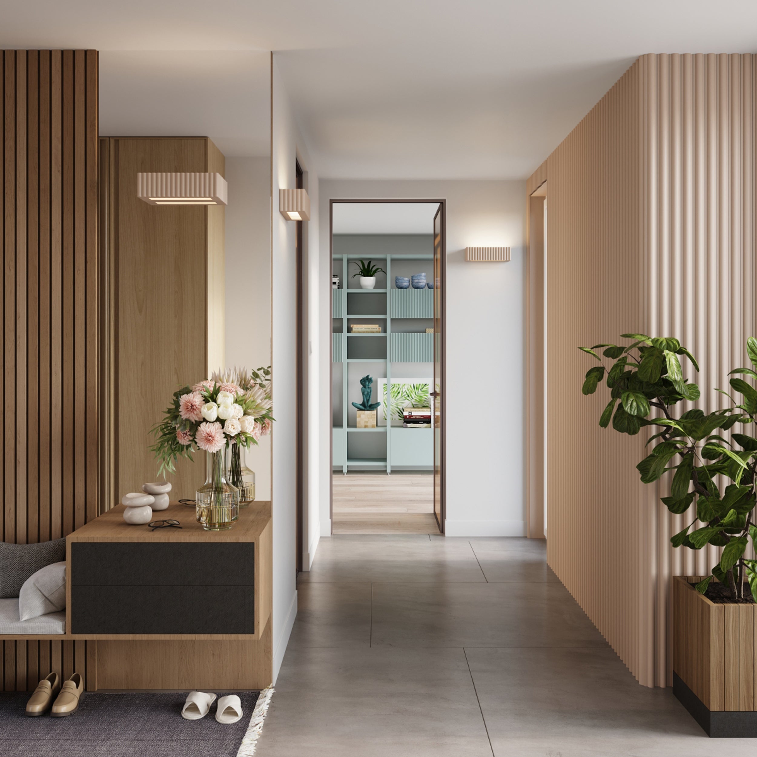Kinkiet ceramiczny Rigata taupe