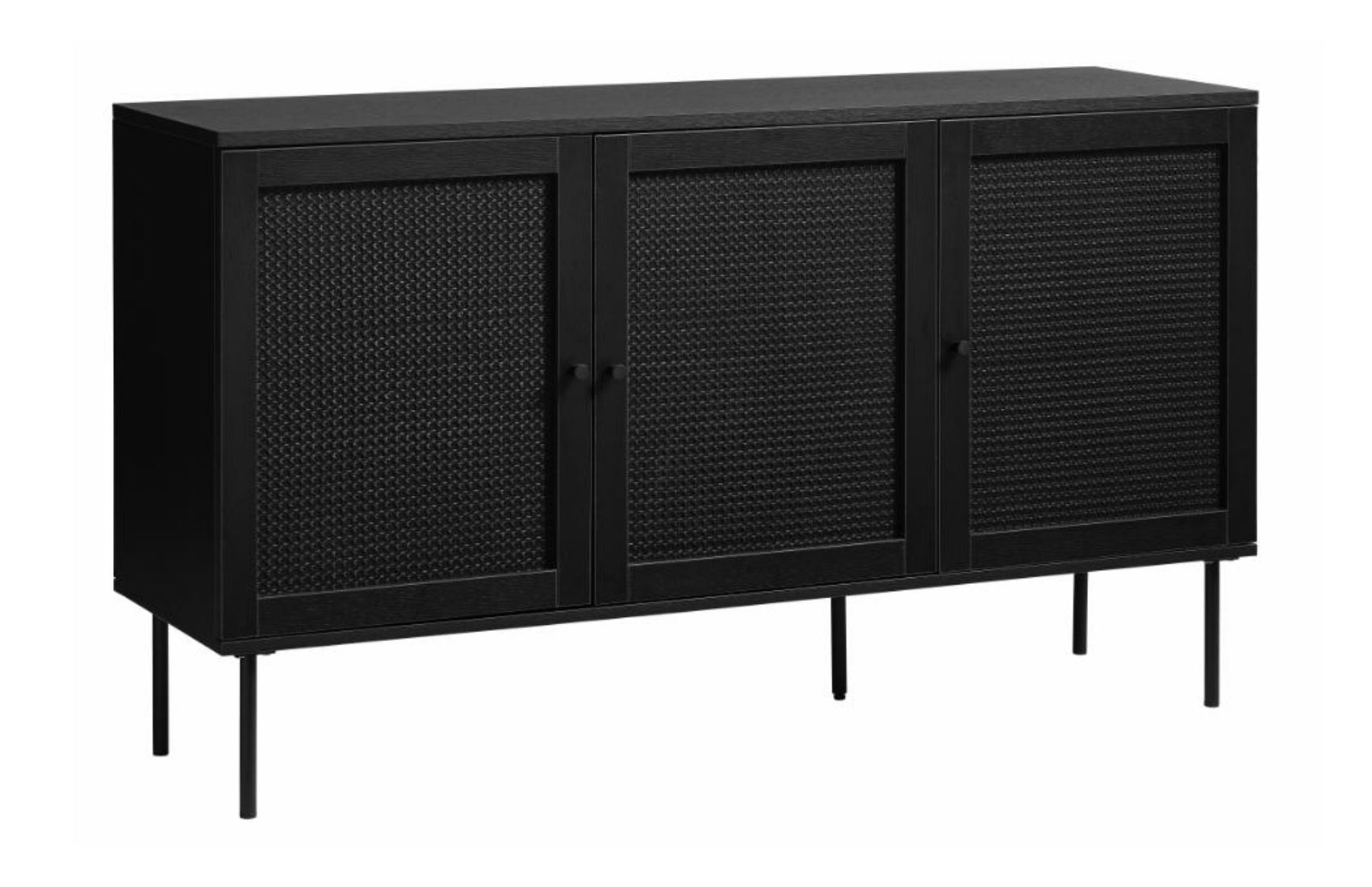 Komoda trzydrzwiowa Mogest czarna - głębokość 40 cm