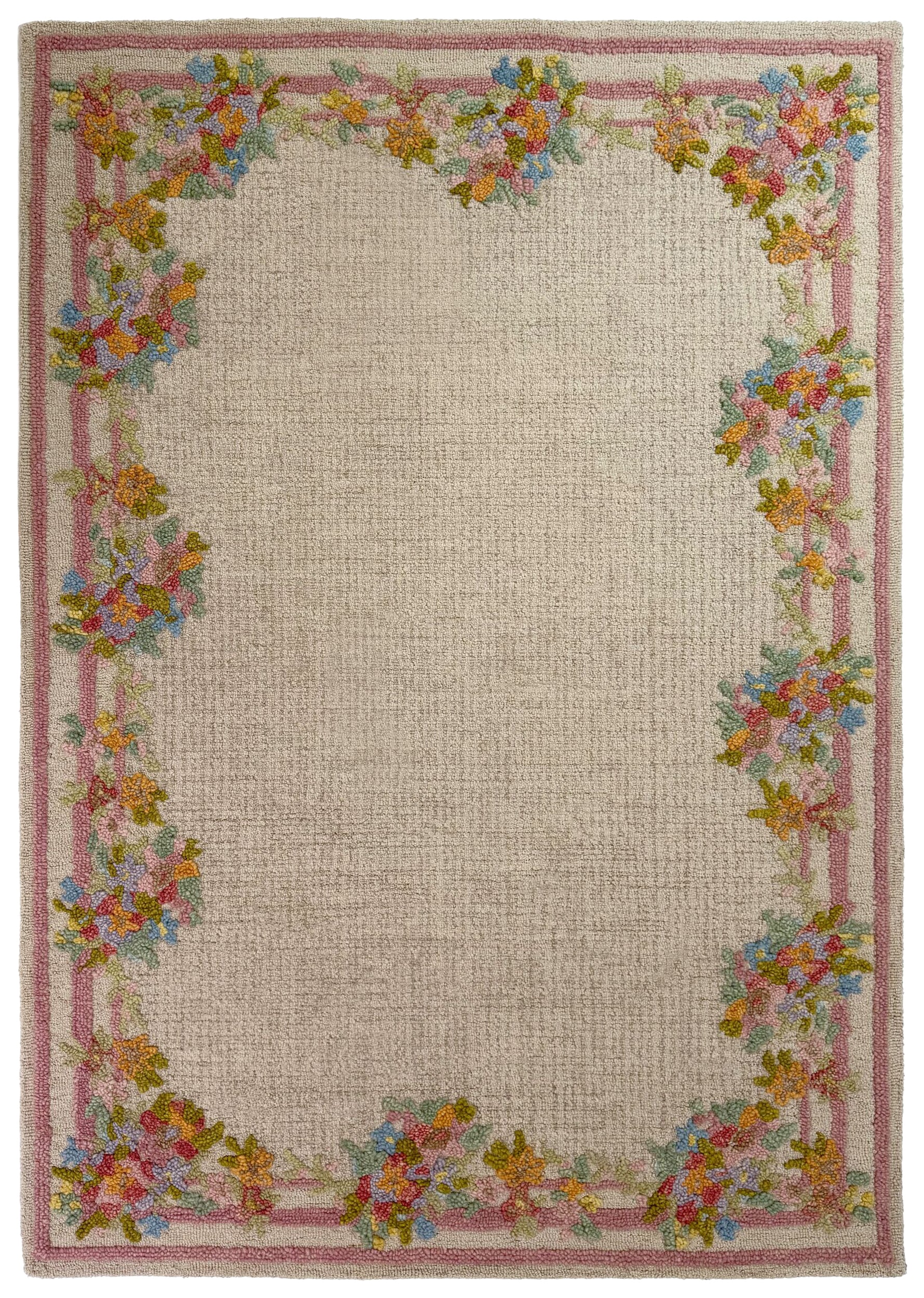 Dywan wełniany ręcznie wykonany Elise Floral 160x230 cm wielokolorowy