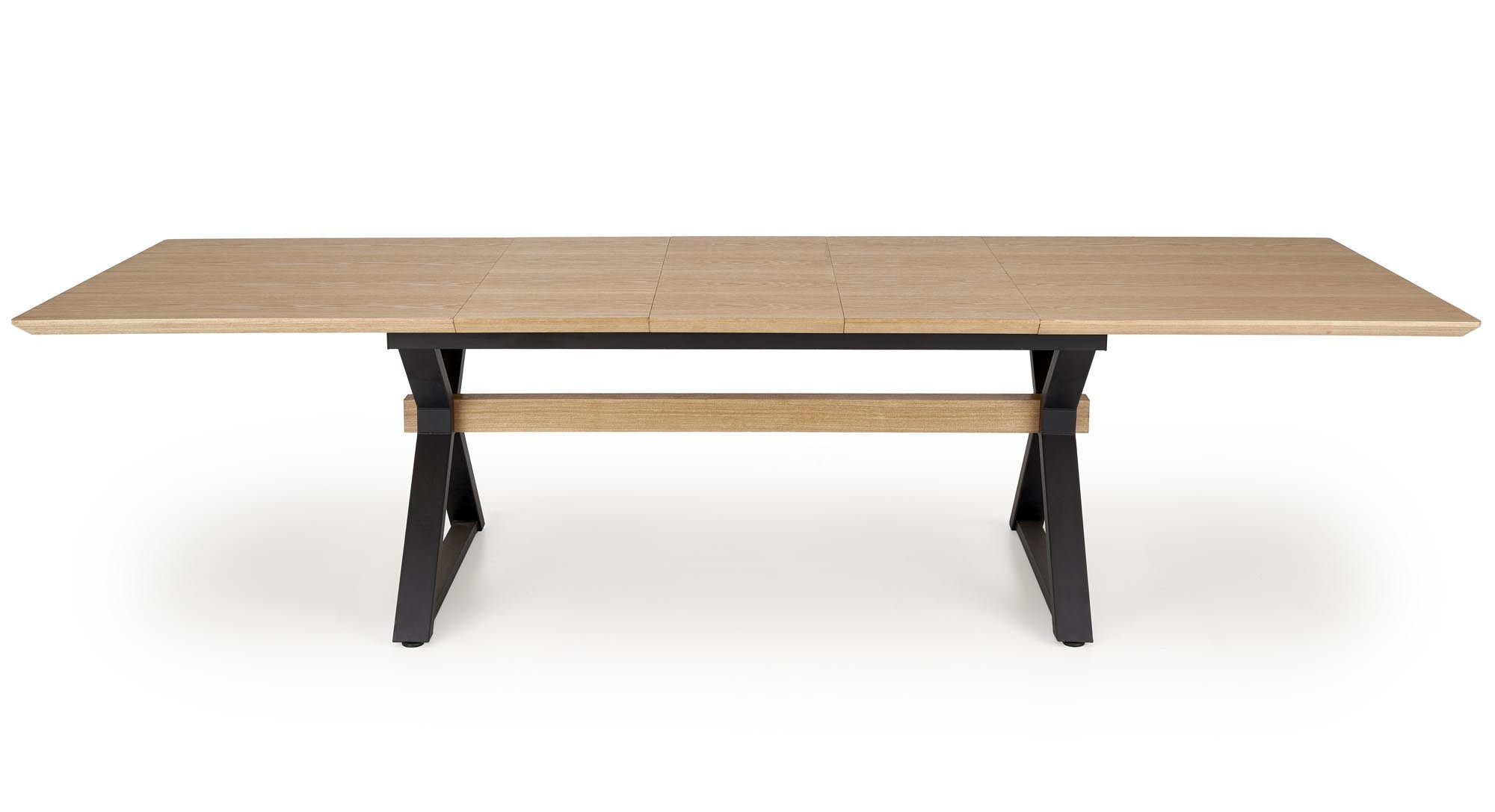 Stół rozkładany Rigally 180-300x100 cm dąb naturalny - kolor dąb, szerokość 180 cm