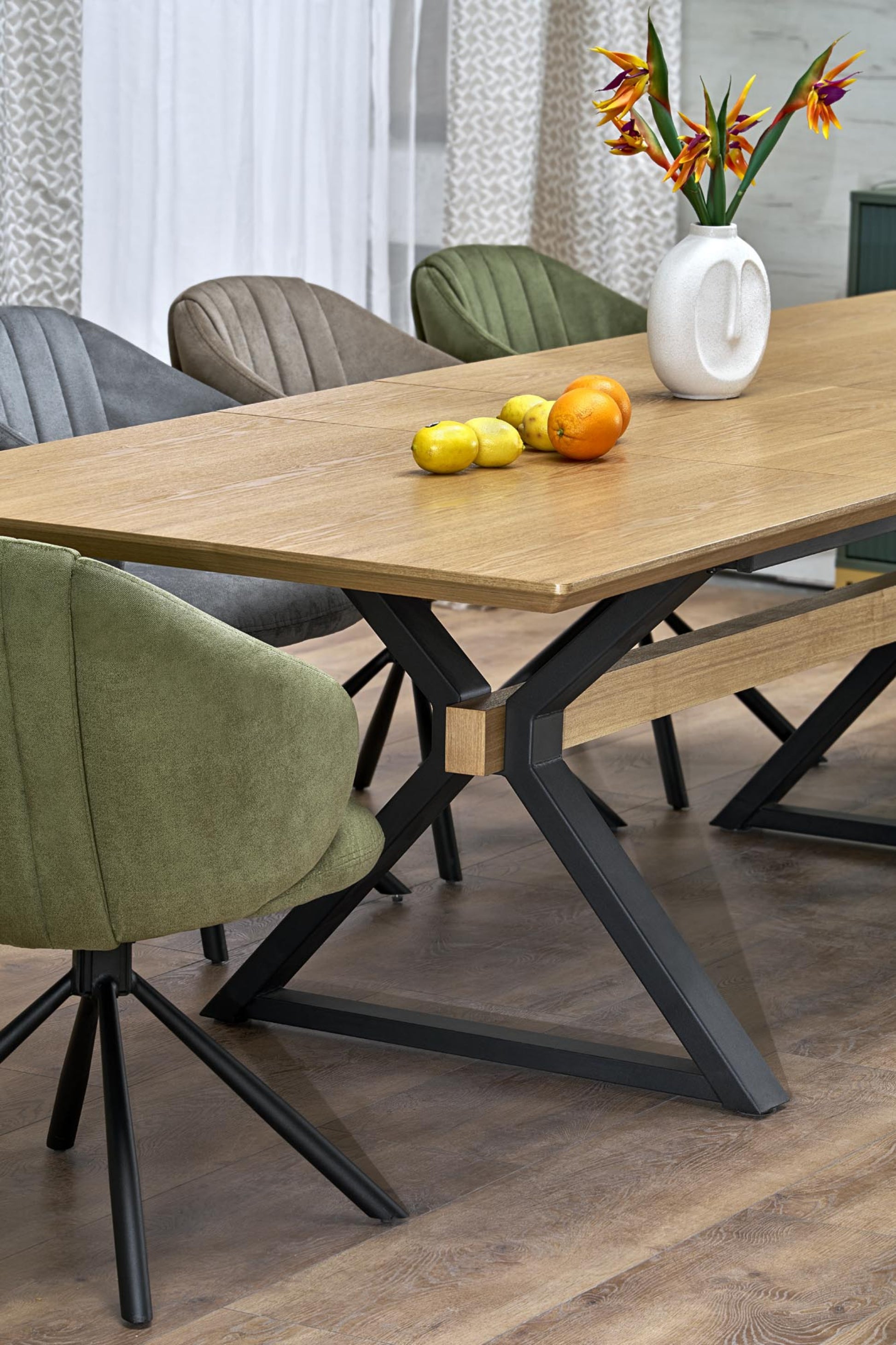 Stół rozkładany Rigally 180-300x100 cm dąb naturalny - materiał płyta meblowa
