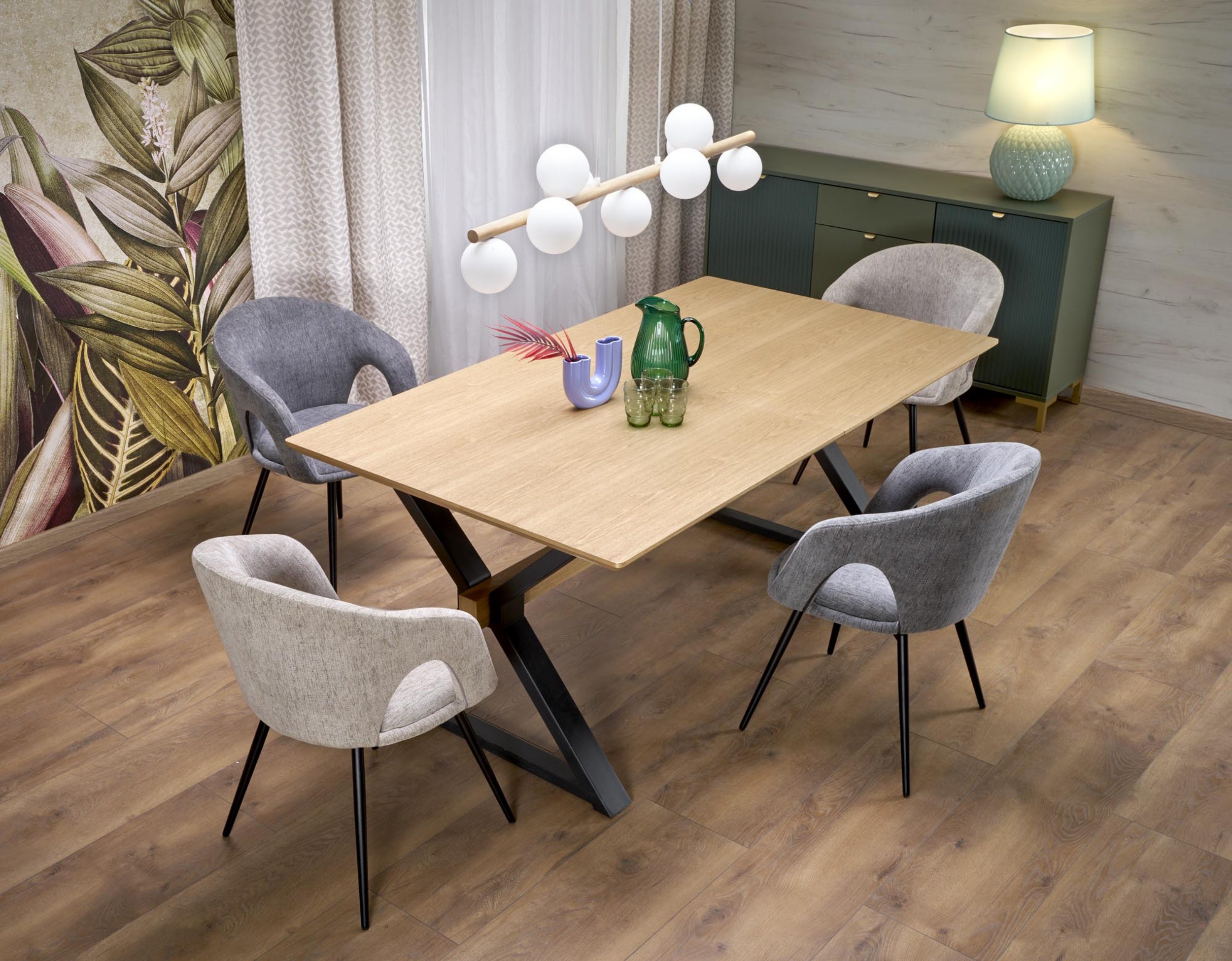 Stół rozkładany Rigally 180-300x100 cm dąb naturalny - szerokość 180 cm