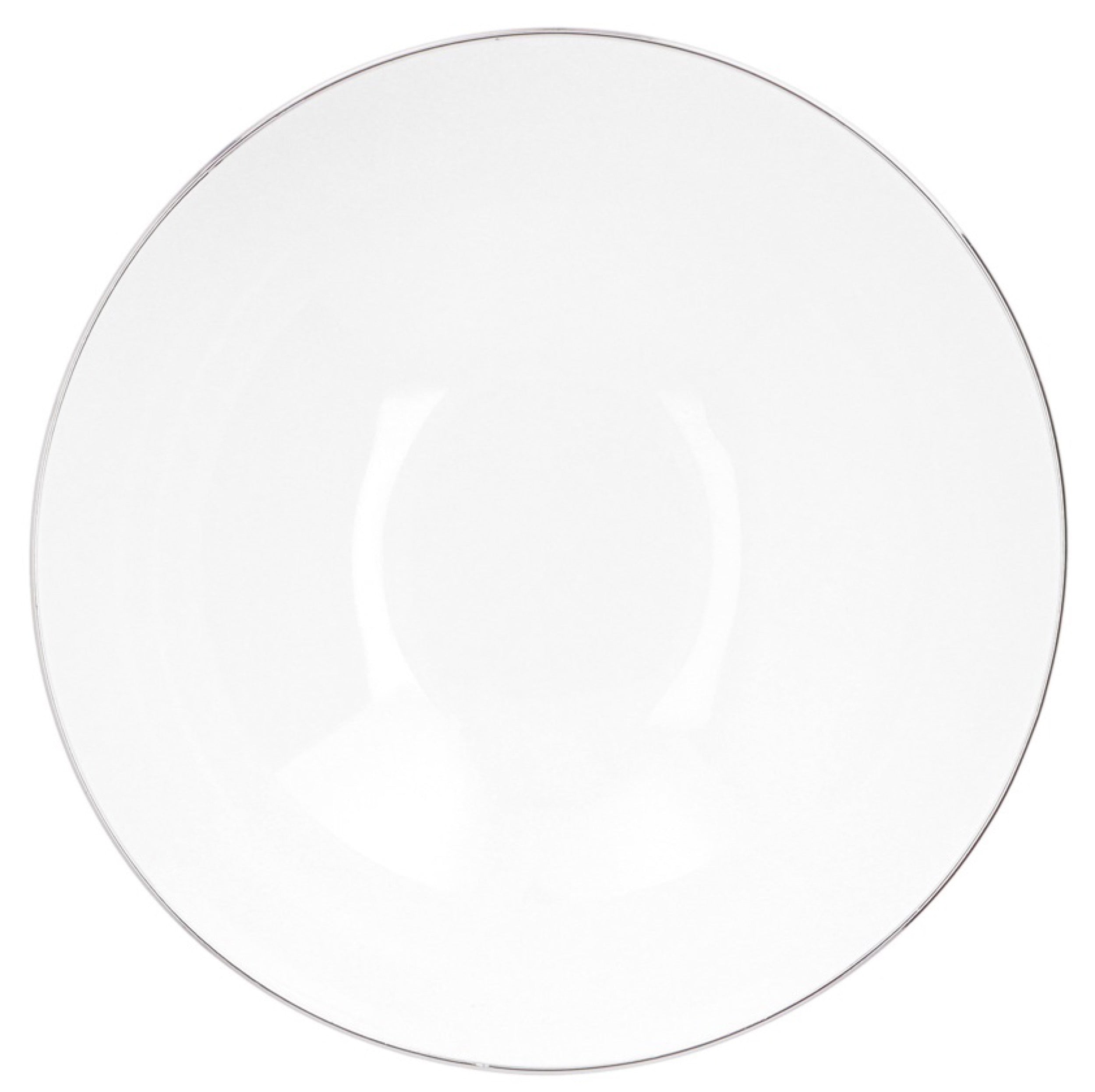 Serwis obiadowy porcelanowy dla 12 os. City biało-srebrne