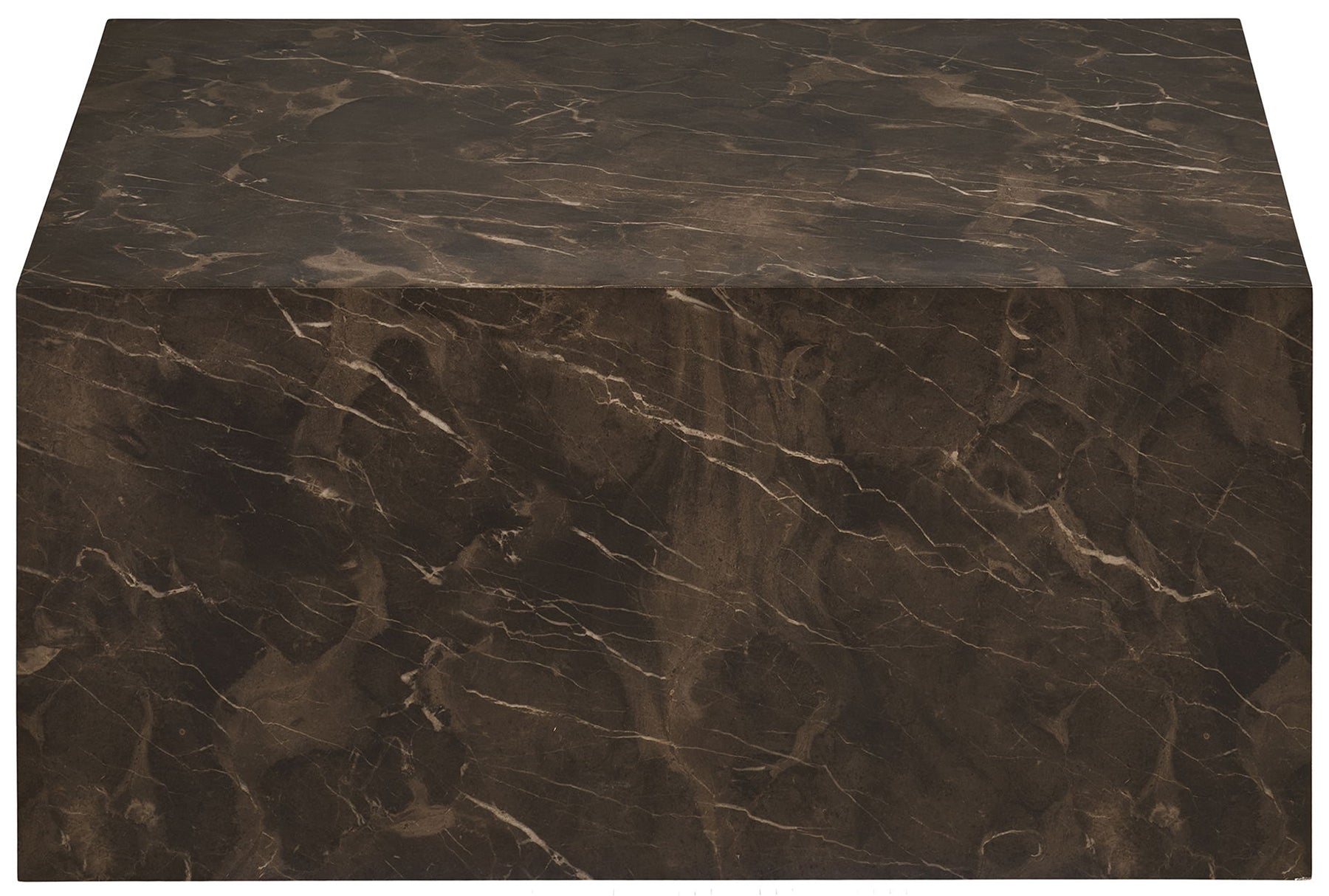 Stolik kawowy Asserves 60x80 cm brązowy marmur