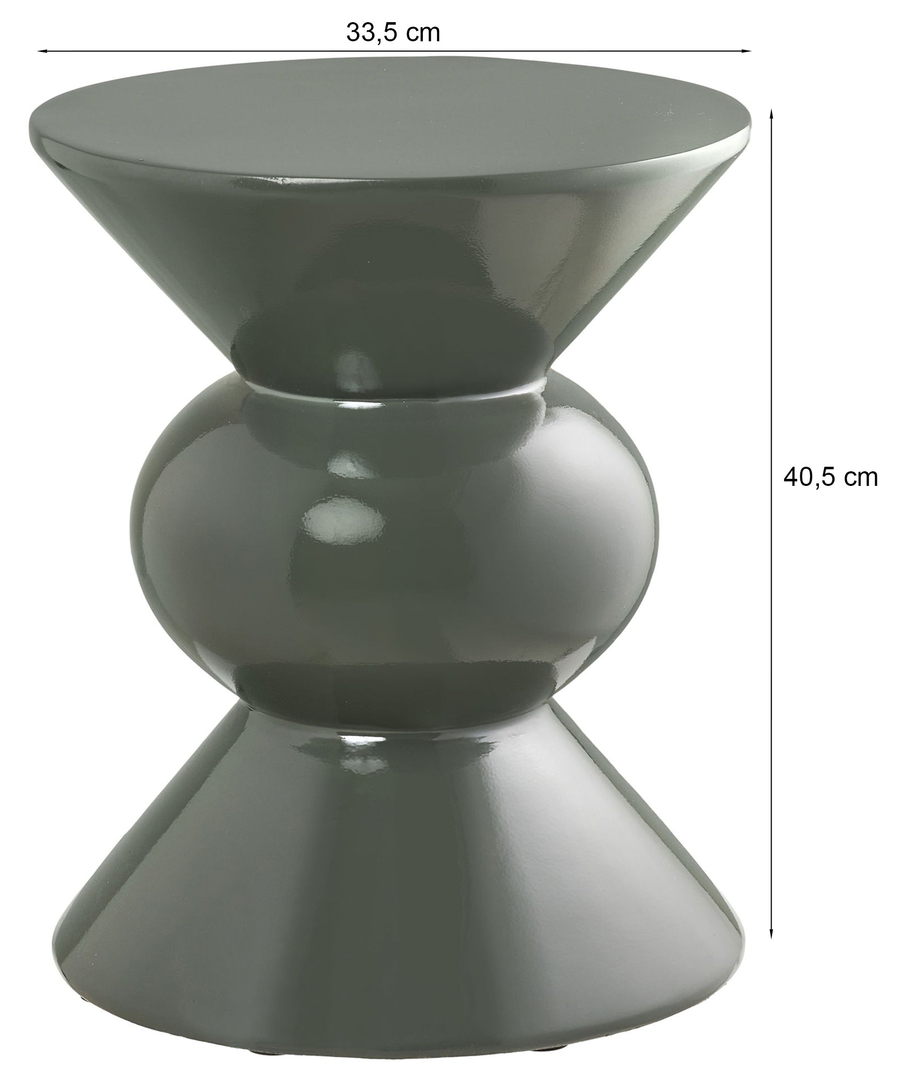Stolik Rosolina 34 cm zielony - szerokość 34 cm