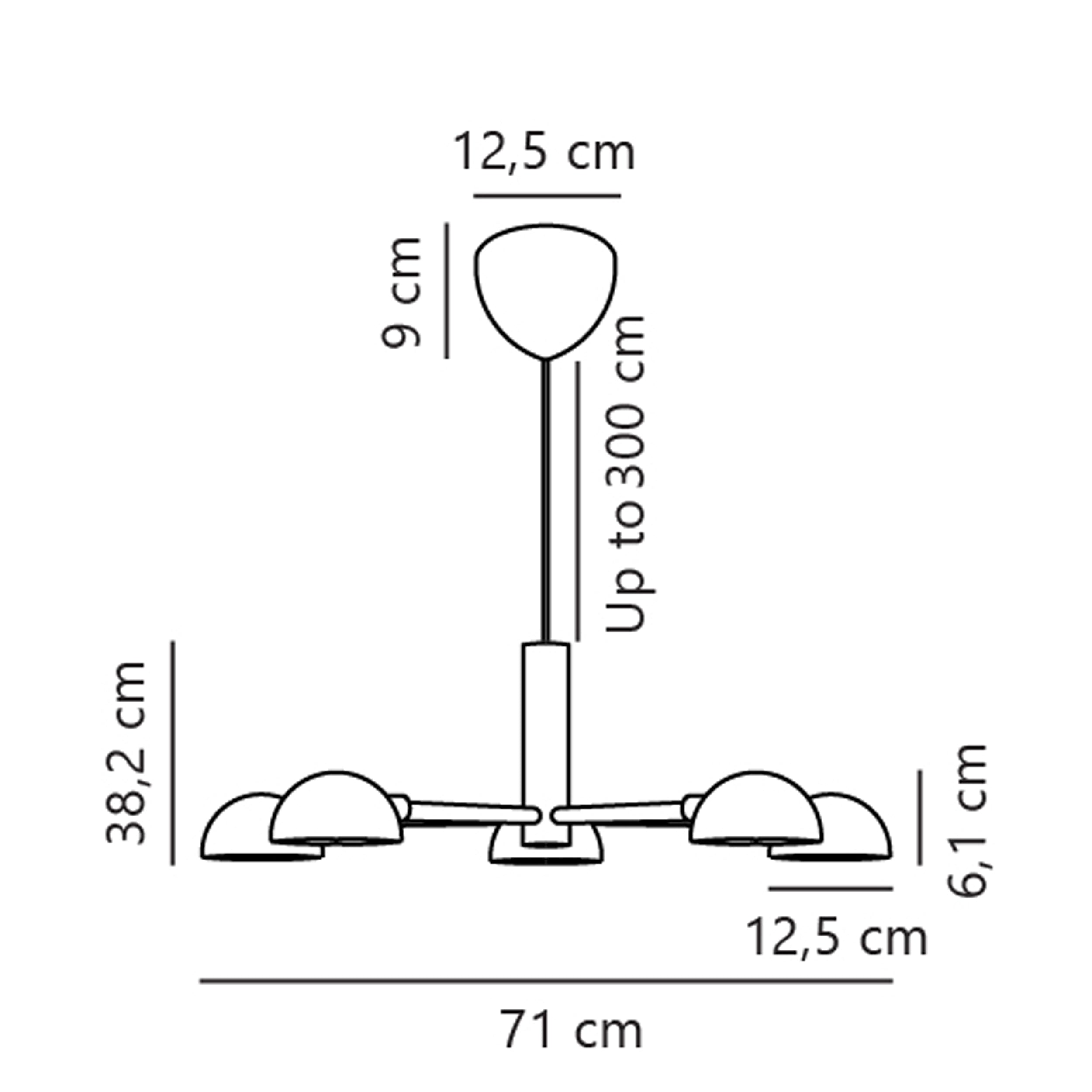 Lampa wisząca Nomi x5 czarna