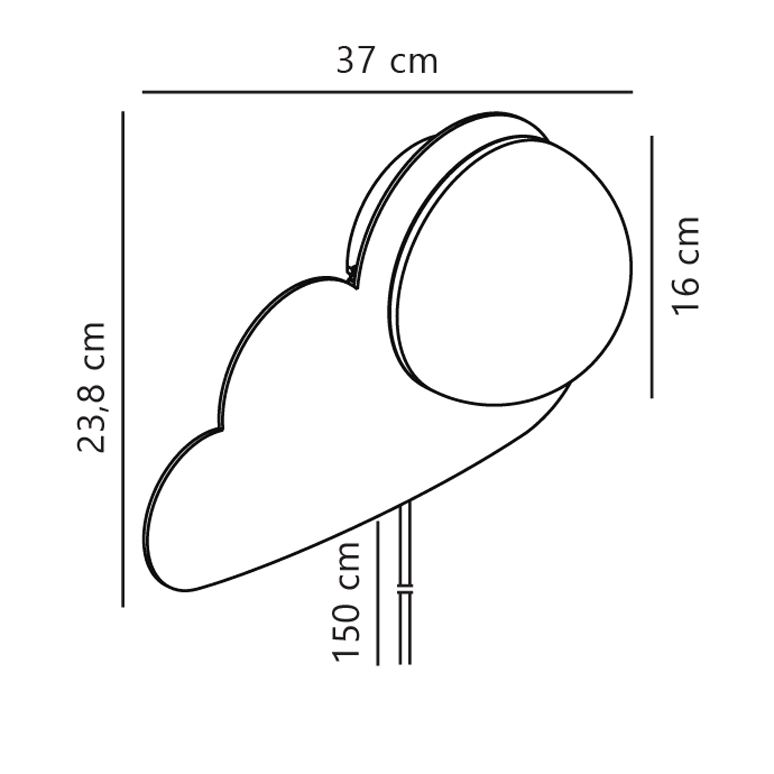 Kinkiet ścienny Skyku Cloud biały
