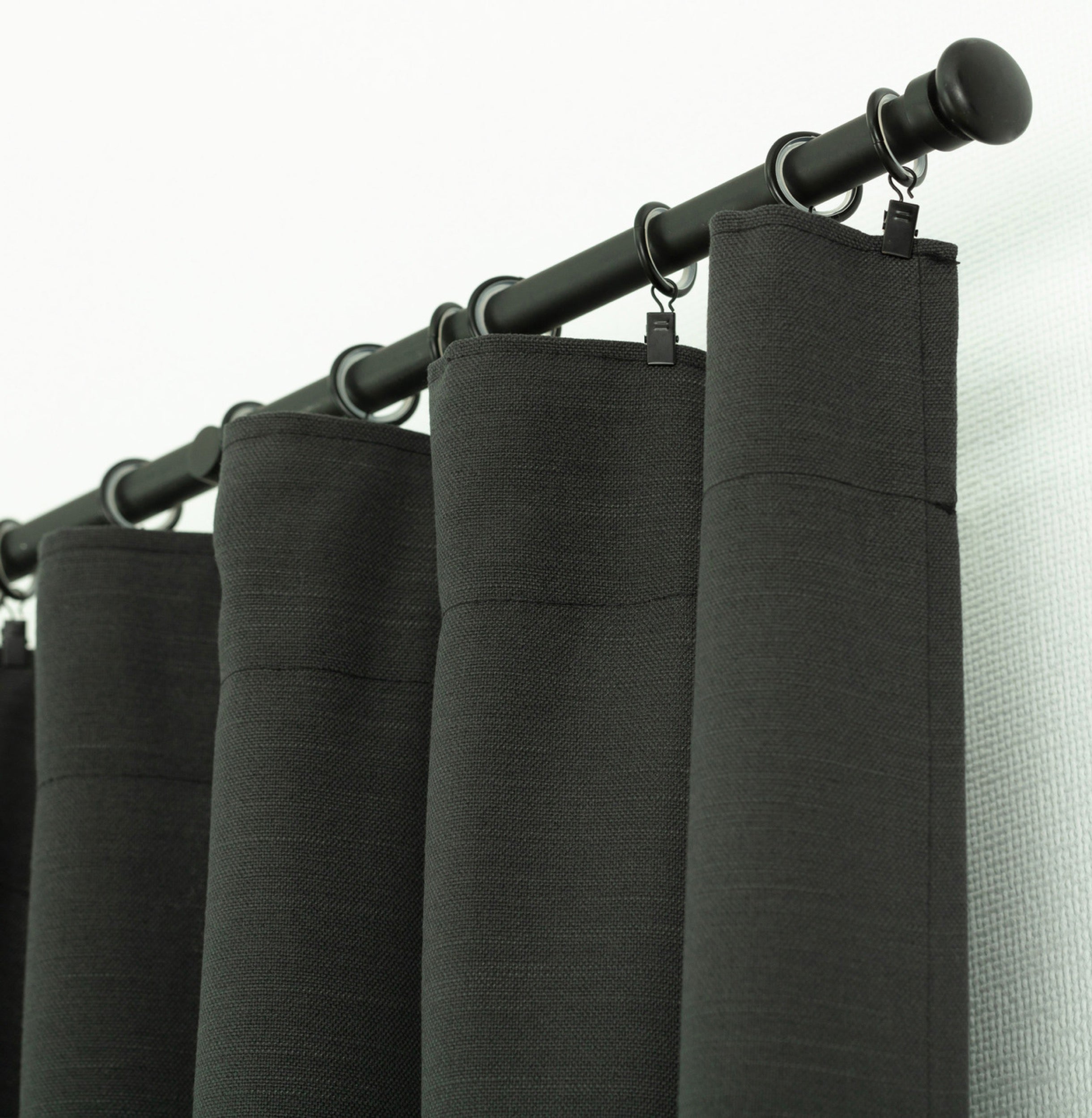 Zasłona na taśmie marszczącej Basic 140x280 cm bazaltowa
