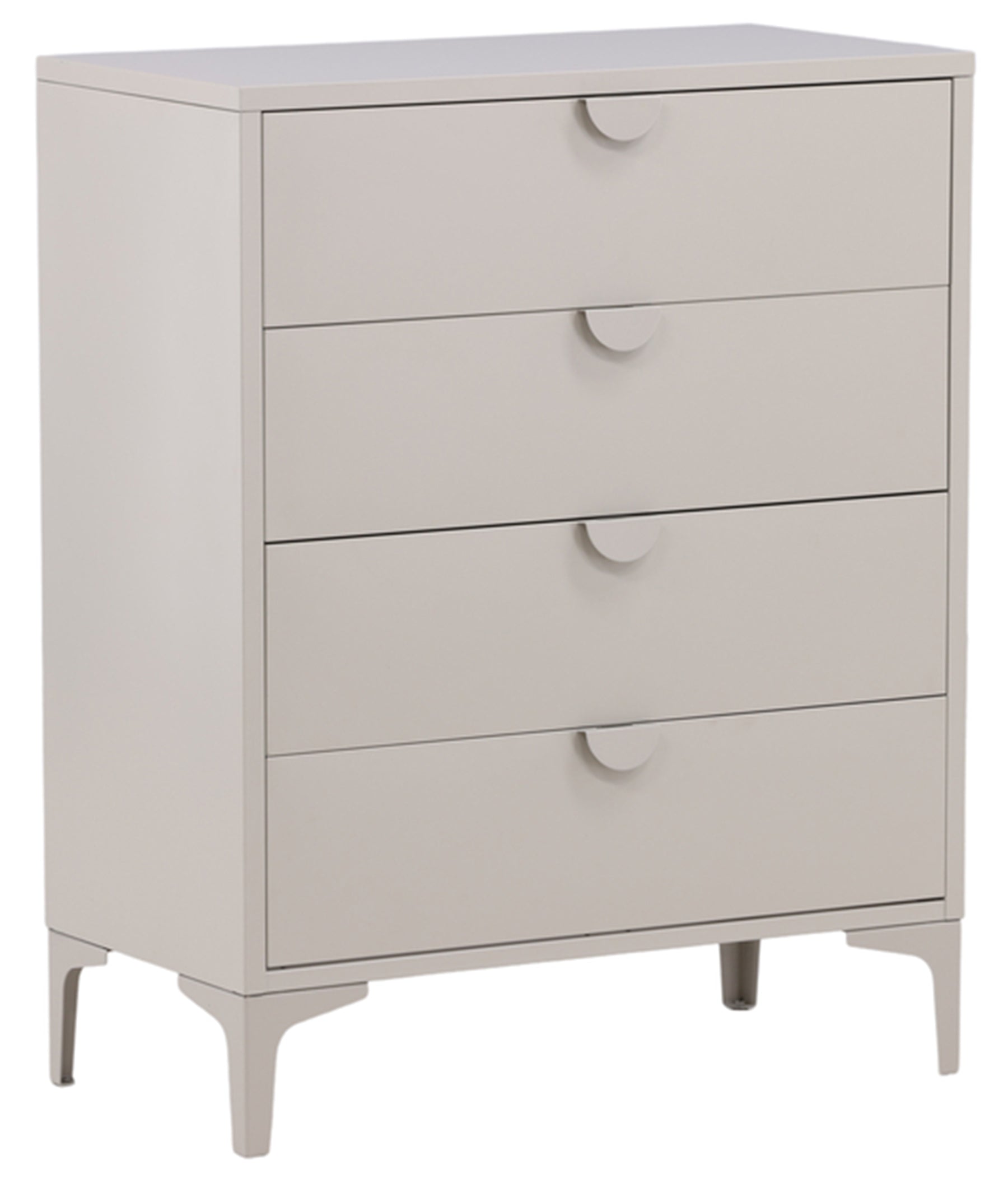 Komoda Piring z czterema szufladami 78 cm beżowa metalowa