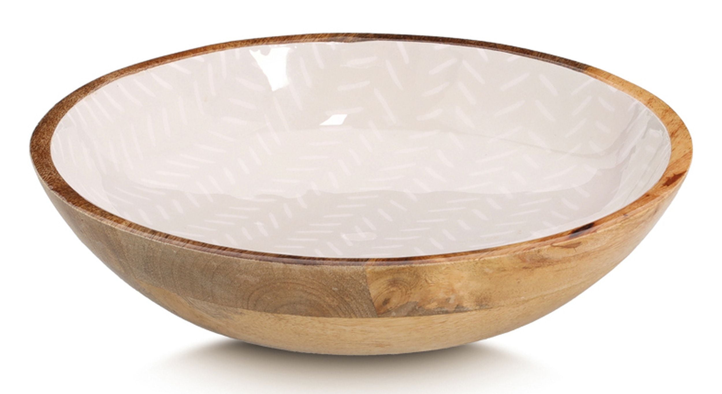 Miska Cherrey 25x5 cm drewno mango beżowa
