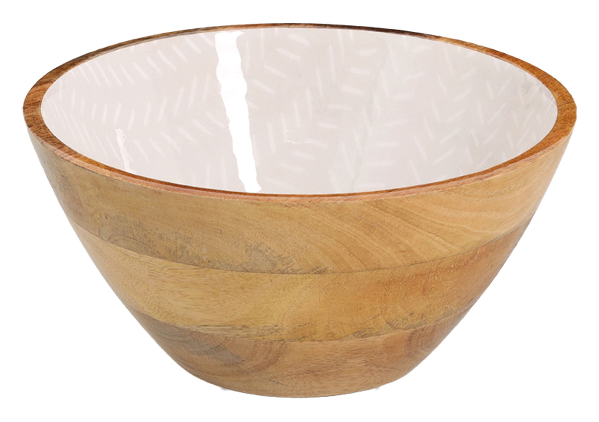 Miska Cherrey 25x13 cm drewno mango beżowa