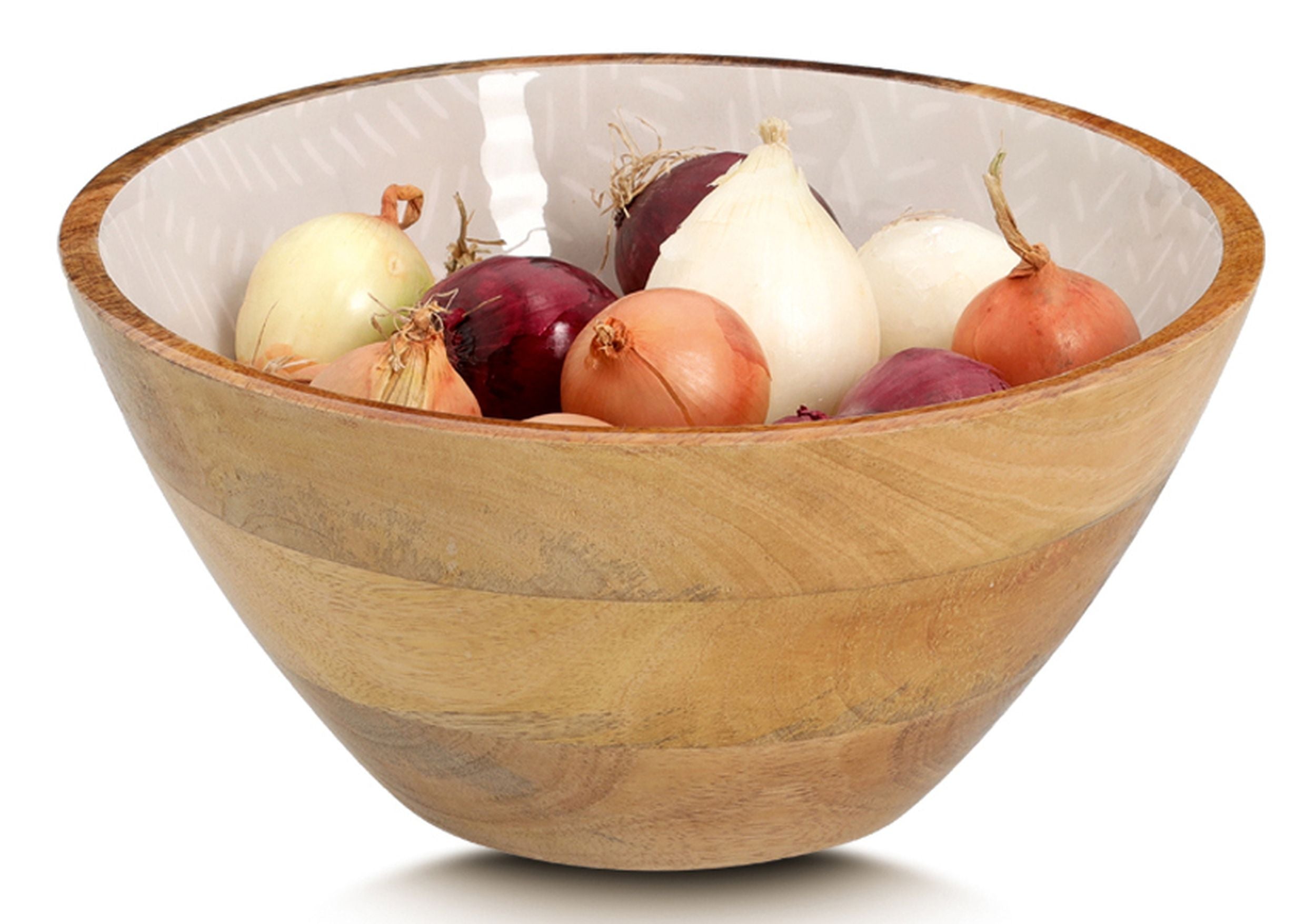 Miska Cherrey 25x13 cm drewno mango beżowa