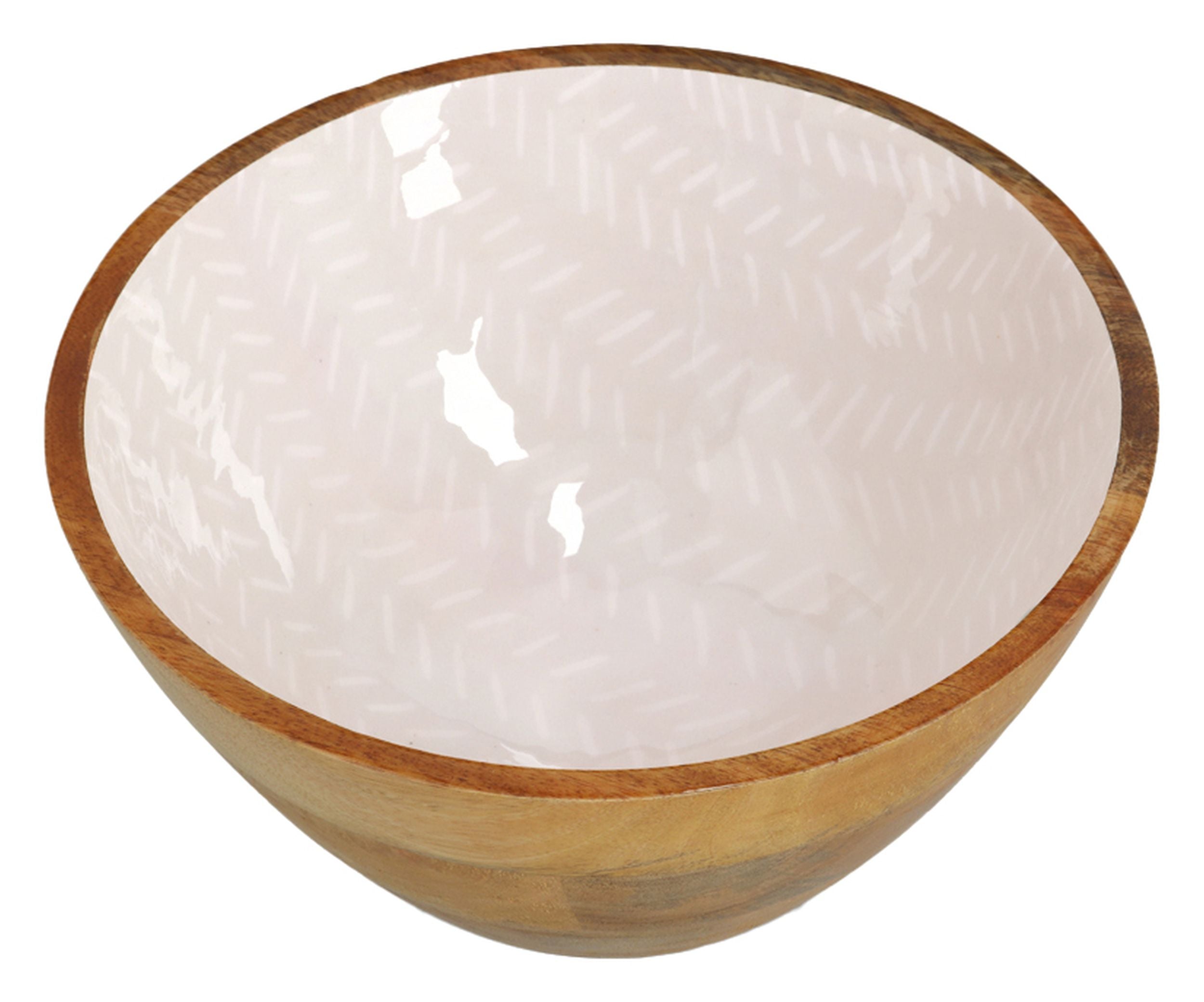 Miska Cherrey 25x13 cm drewno mango beżowa