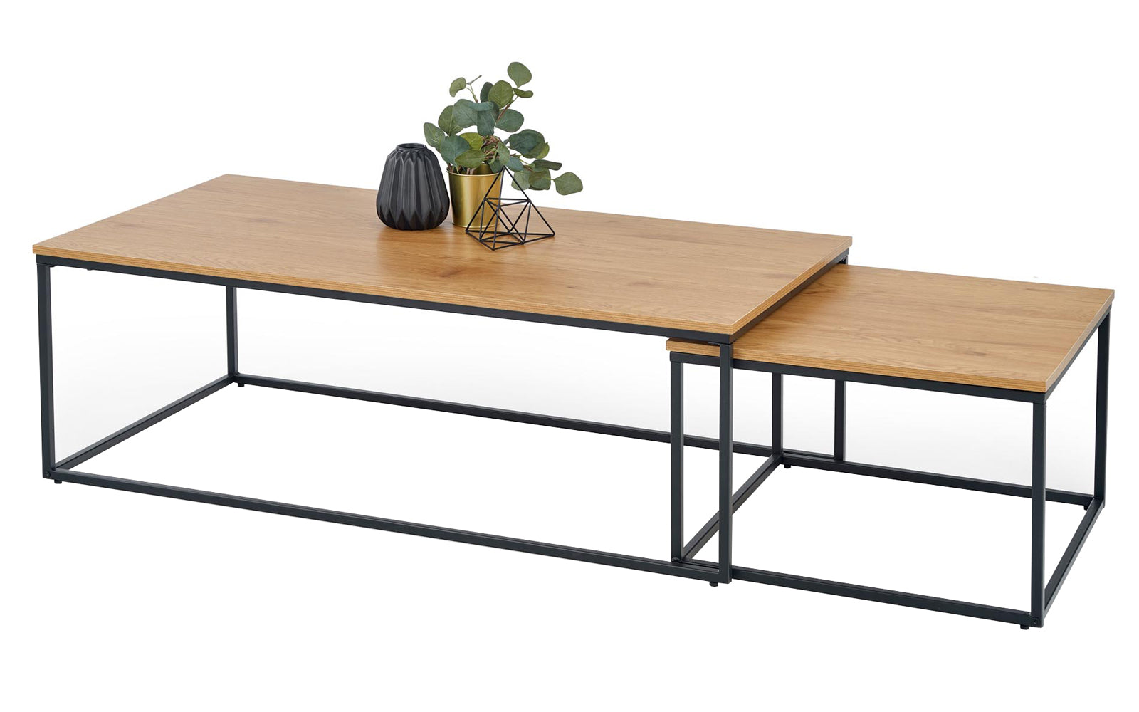Zestaw dwóch stolików kawowych Damober 120x60 cm i 55x55 cm
