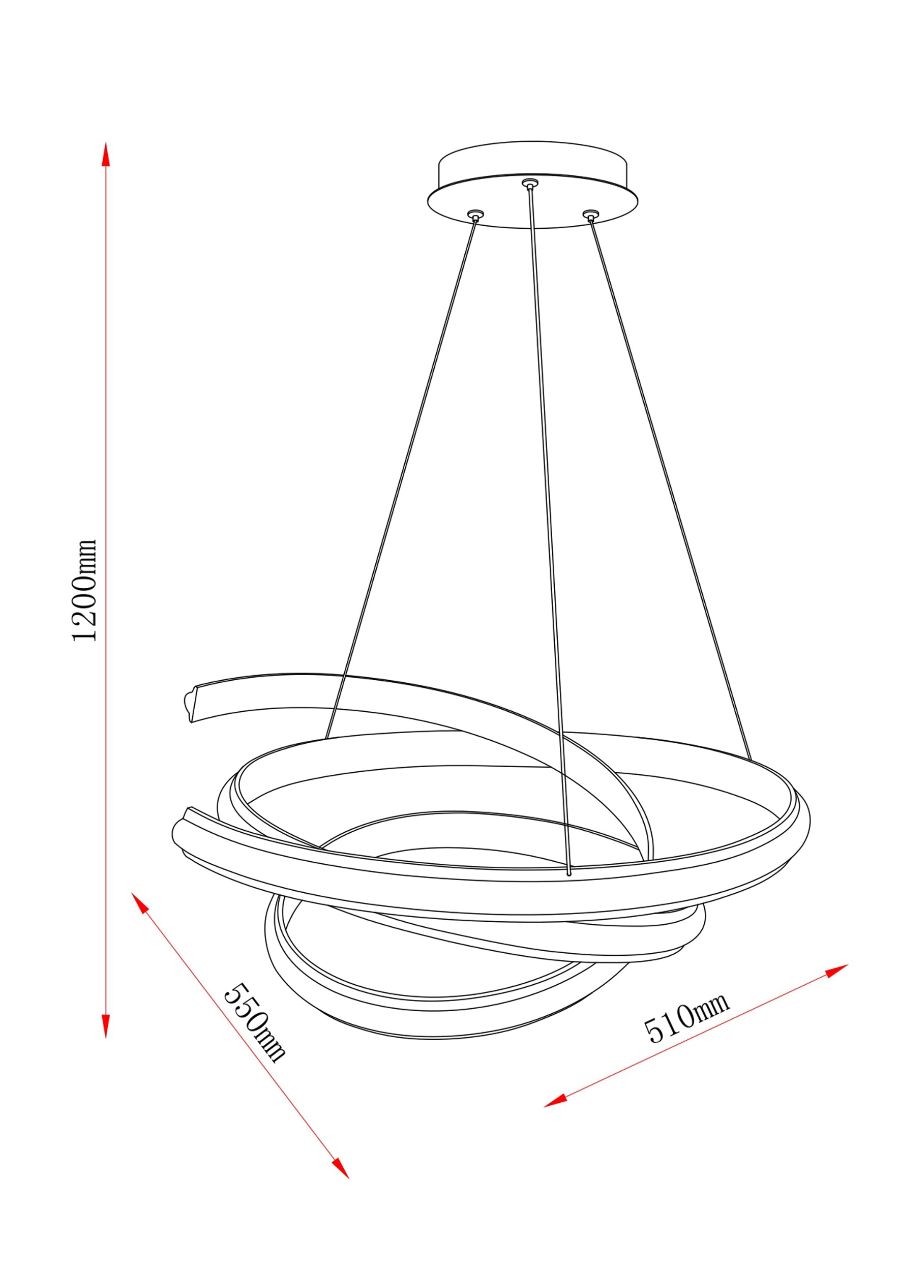Lampa wisząca Vecino złota