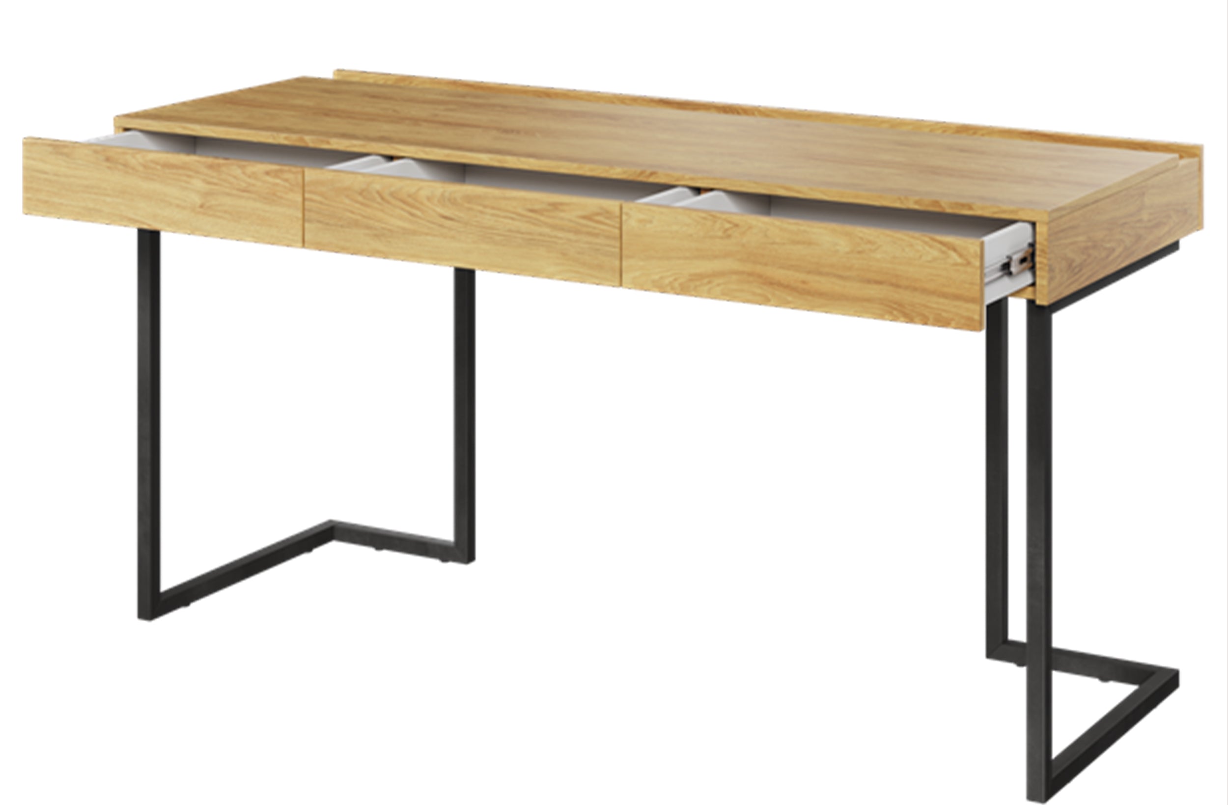 Biurko narożne Teen Flex prawe/lewe z szufladami 150 cm Hikora naturalna raw - głębokość 61 cm