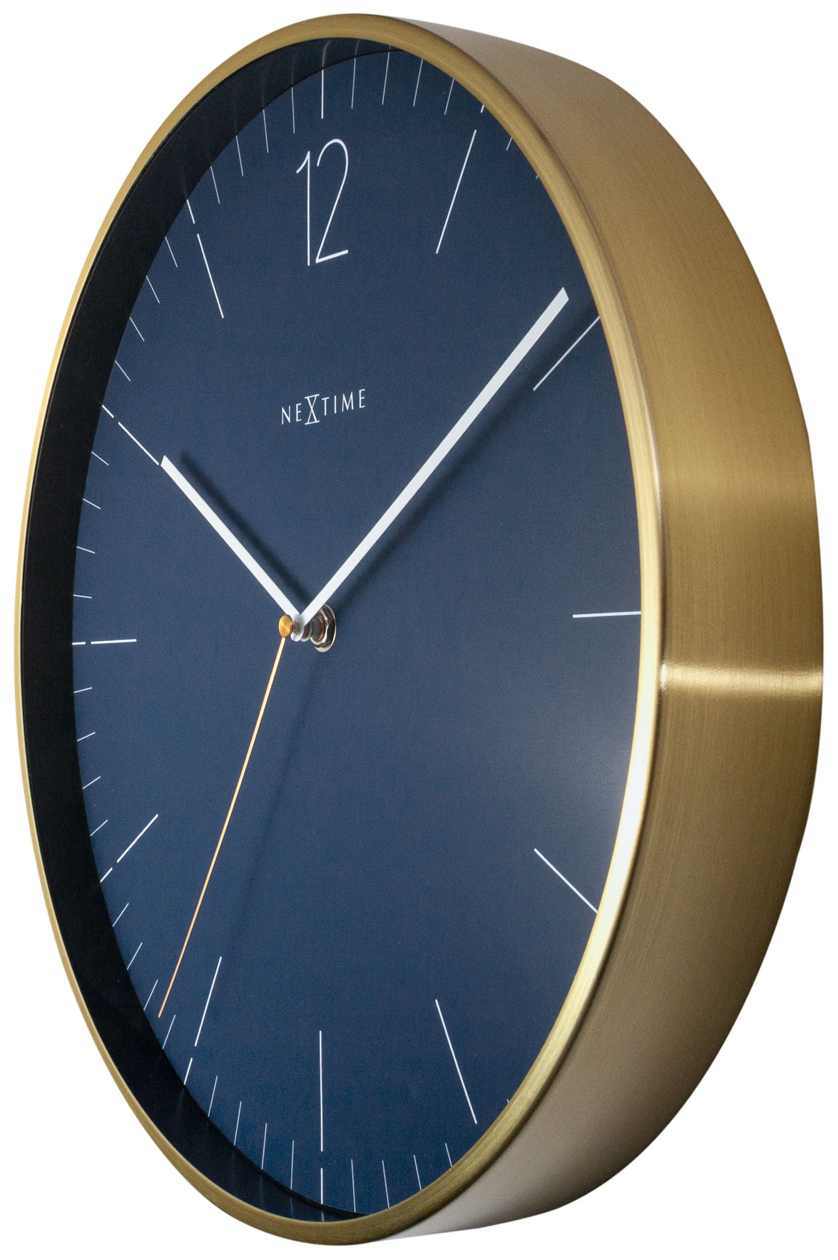 Zegar ścienny Essential 34 cm granatowo-złoty