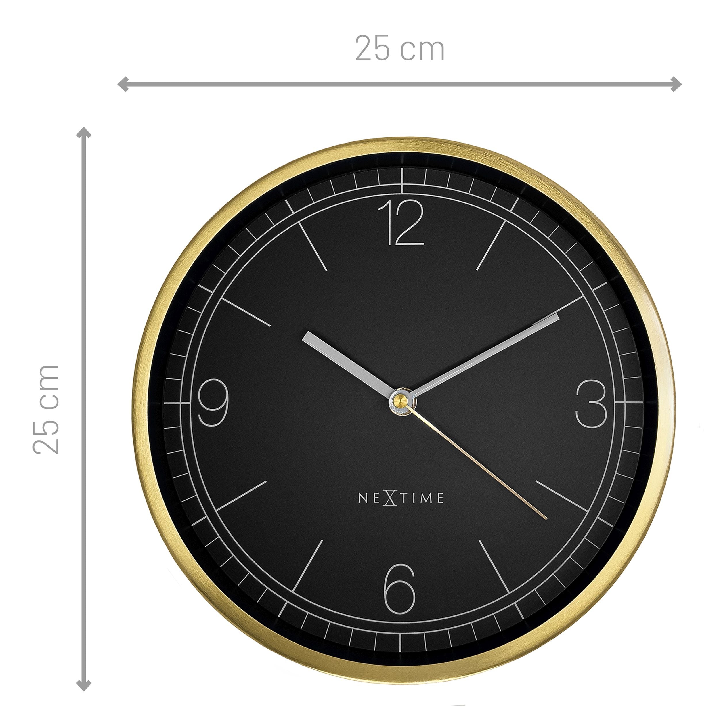 Zegar ścienny Bolero 25 cm czarno-złoty