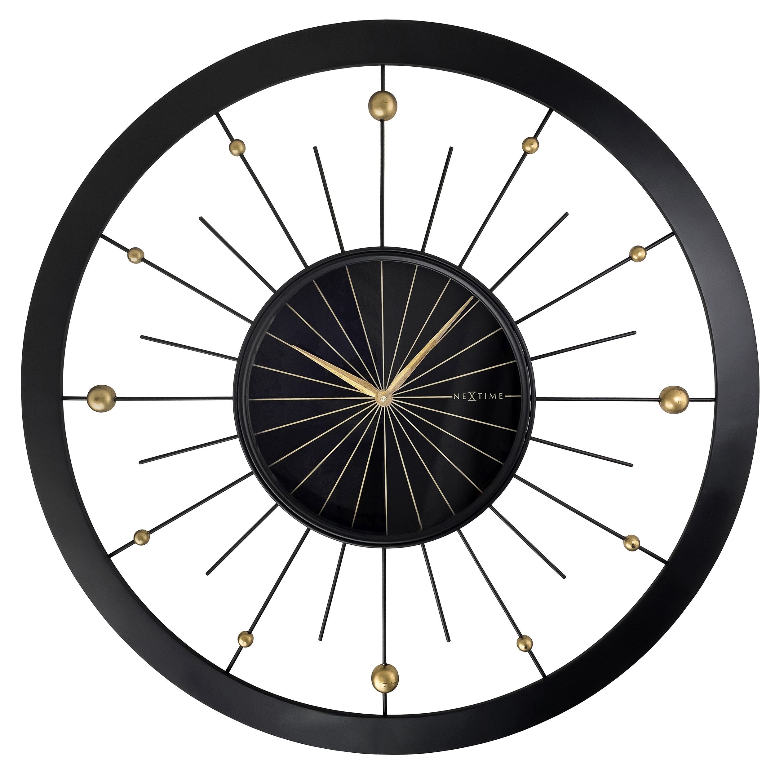 Zegar ścienny Orbit 90 cm czarno-złoty