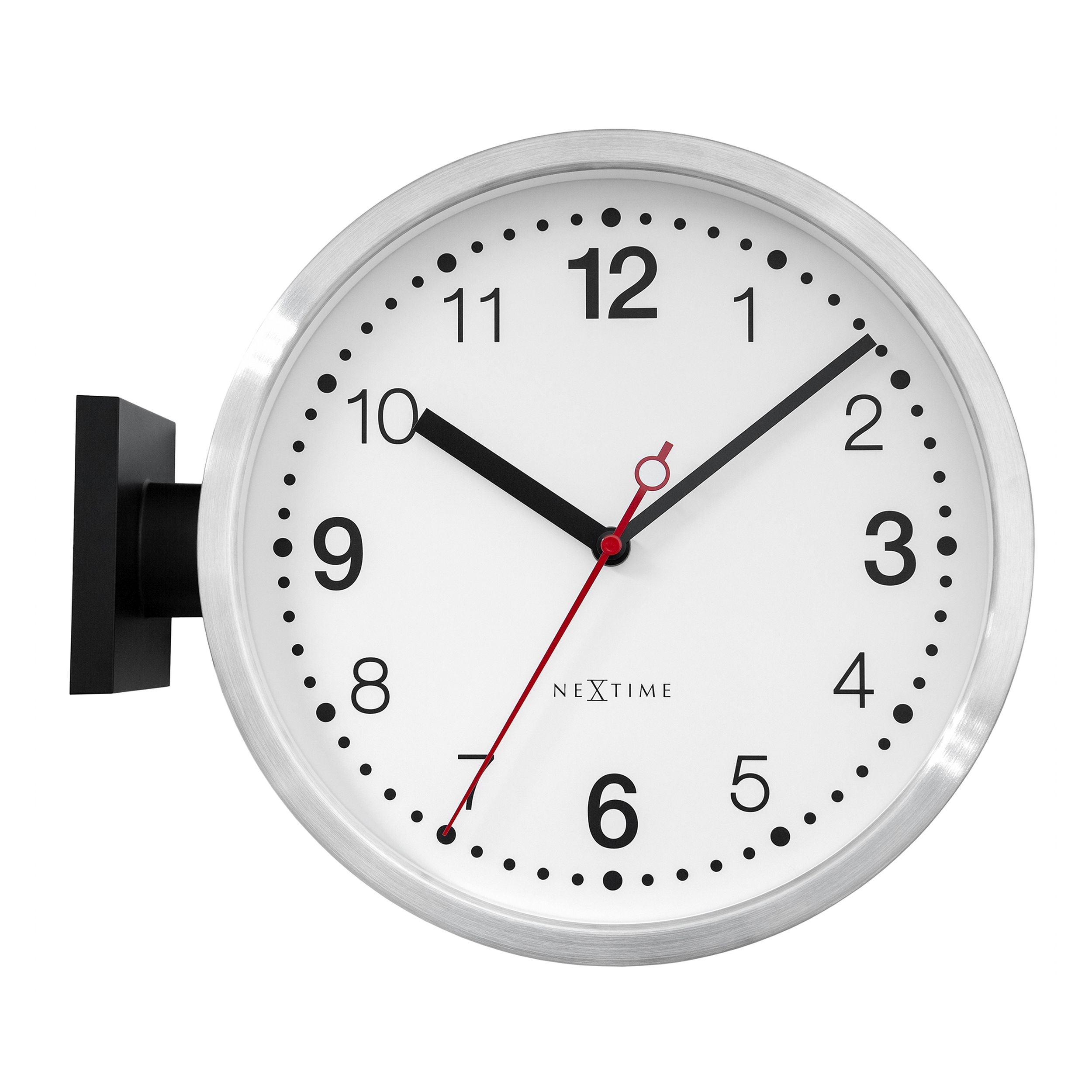 Zegar ścienny Double Small 28 cm biało-czarny