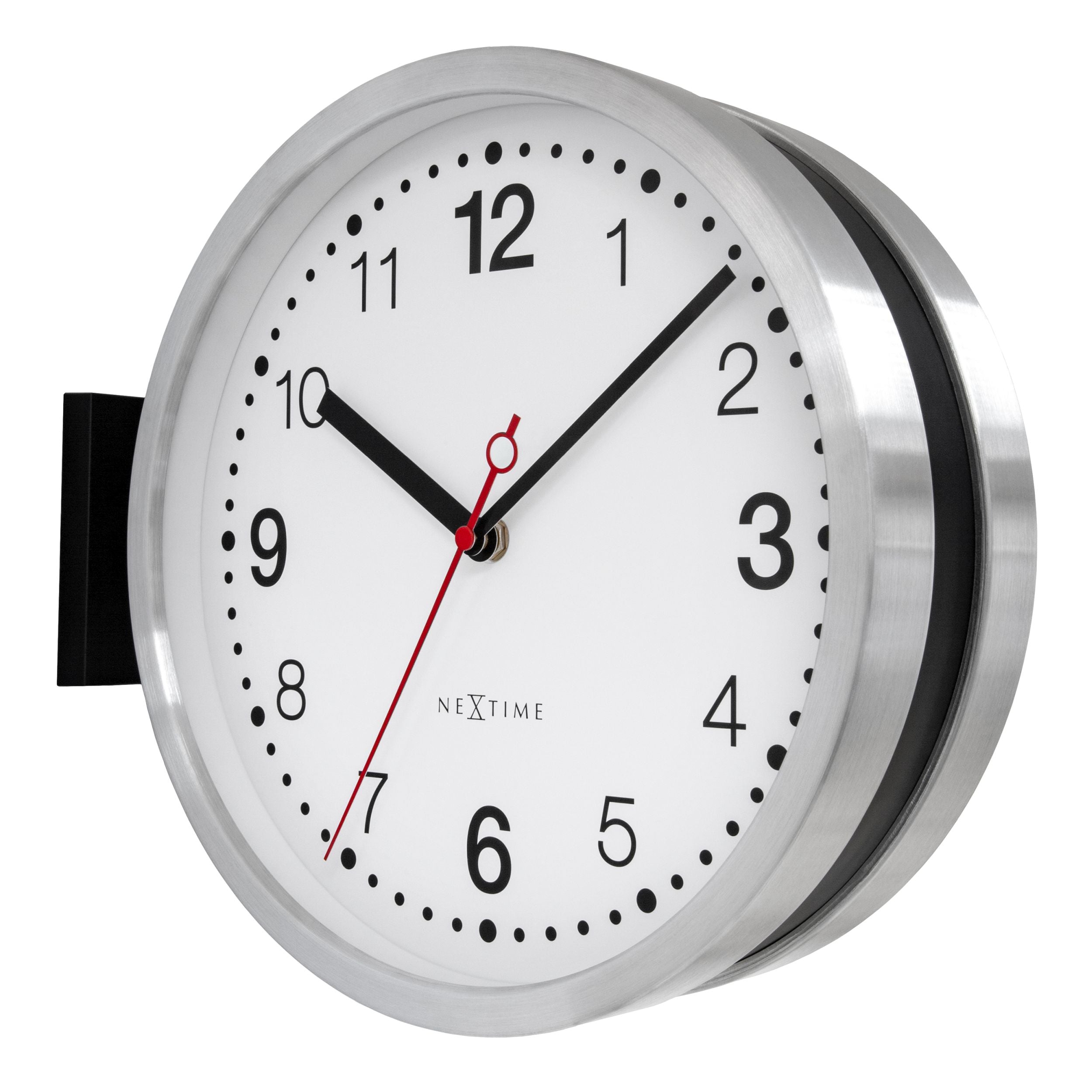 Zegar ścienny Double Small 28 cm biało-czarny