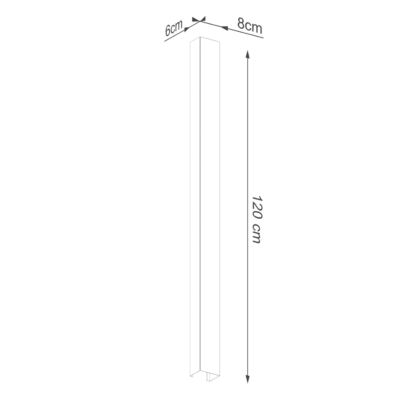 Kinkiet Freya 120 cm ochra czerwona