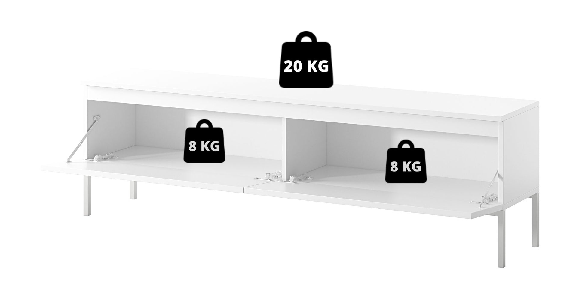 Szafka RTV Bemmi 150 cm Ciemnozielony - płyta wiórowa laminowana