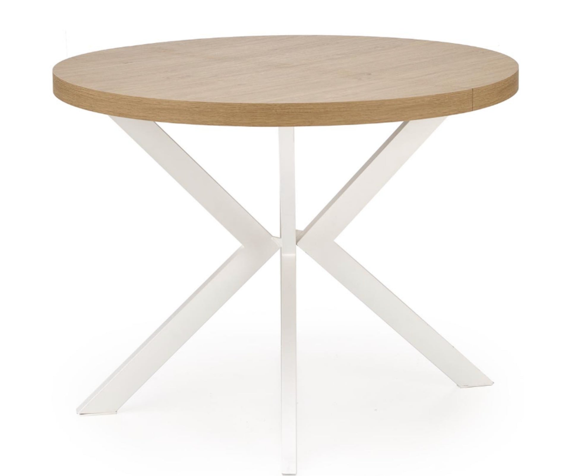 Stół rozkładany Obereler 100-250x100 cm dąb złoty/ biały