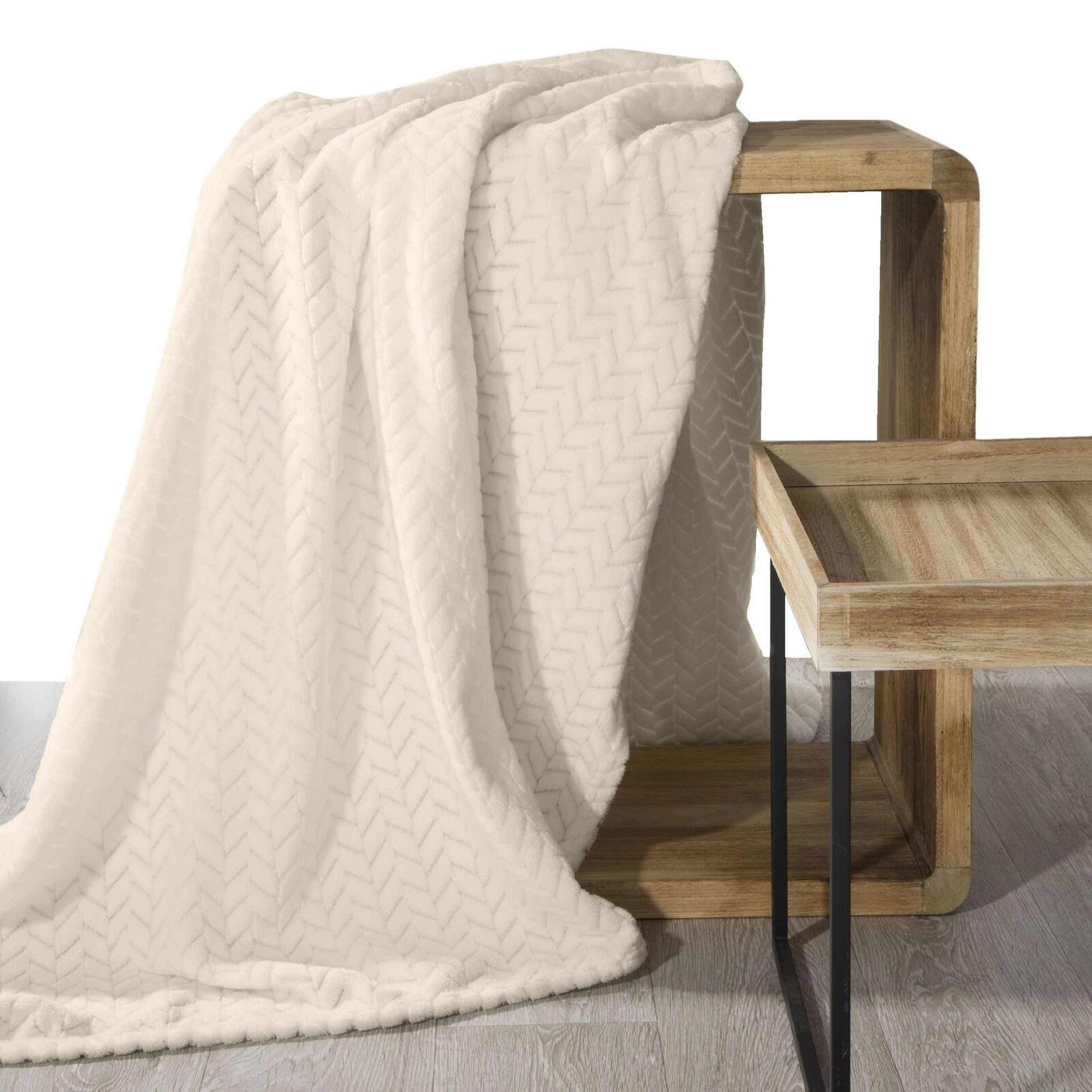 Koc Cindy 200x220 cm beżowy