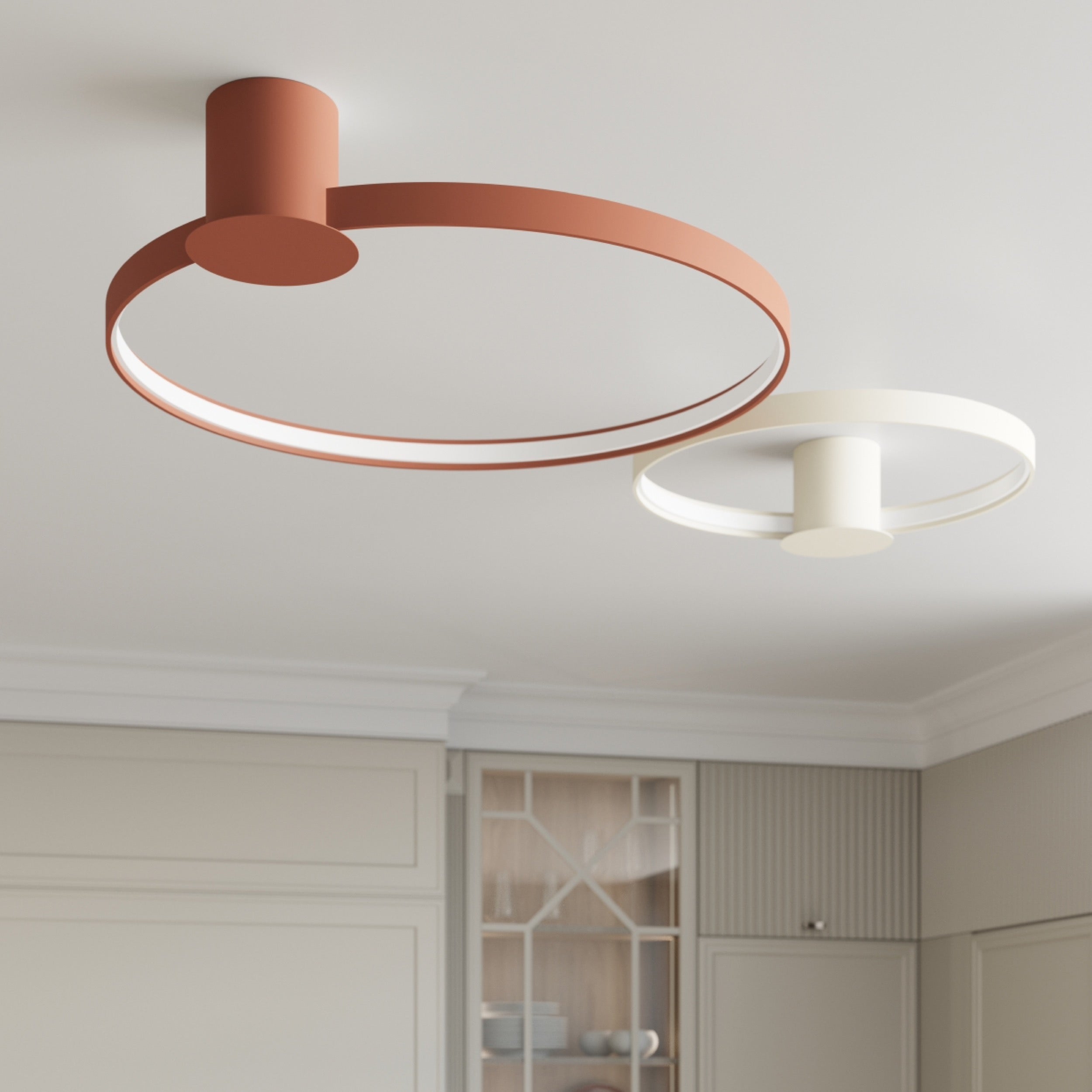 Plafon Rio 110 cm beżowy LED barwa neutralna
