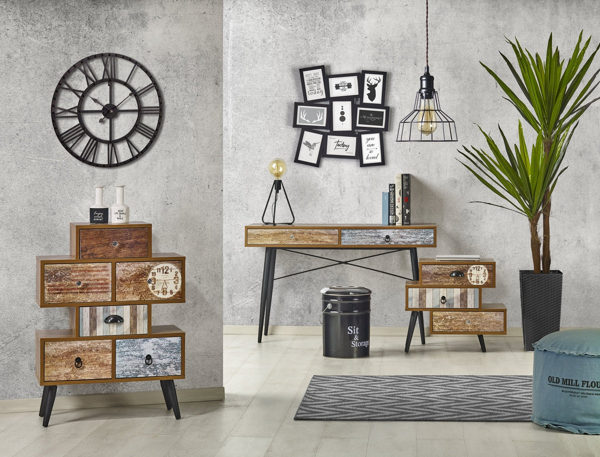 Szafka nocna Patchwork - 3 szuflady