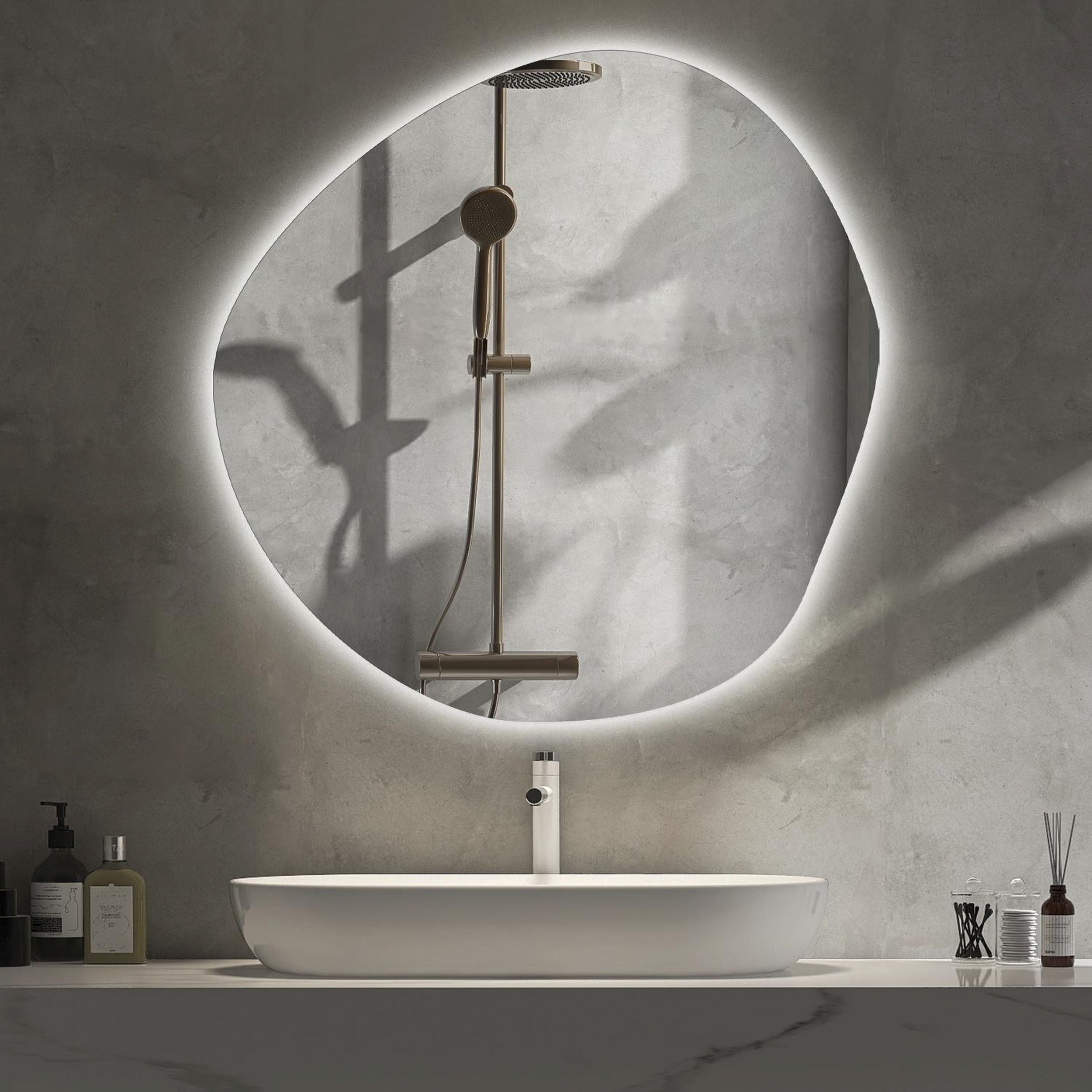 Lustro wiszące Chmurka z podświetleniem LED 68 cm