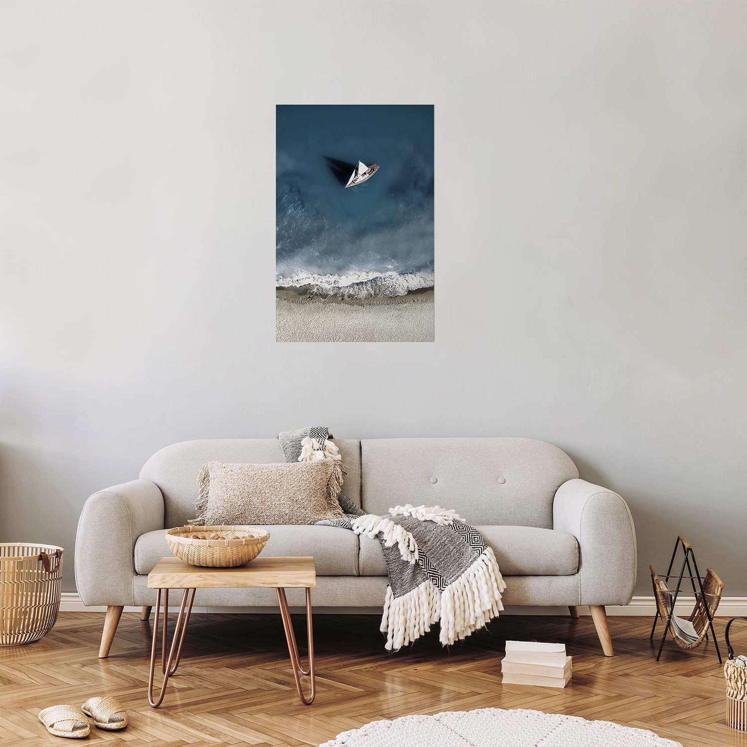 Plakat Jacht na morzu 90x60 cm