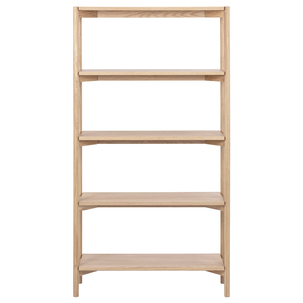 Regał na książki Plotilting 160 cm dąb biały olejowany - materiał drewno
