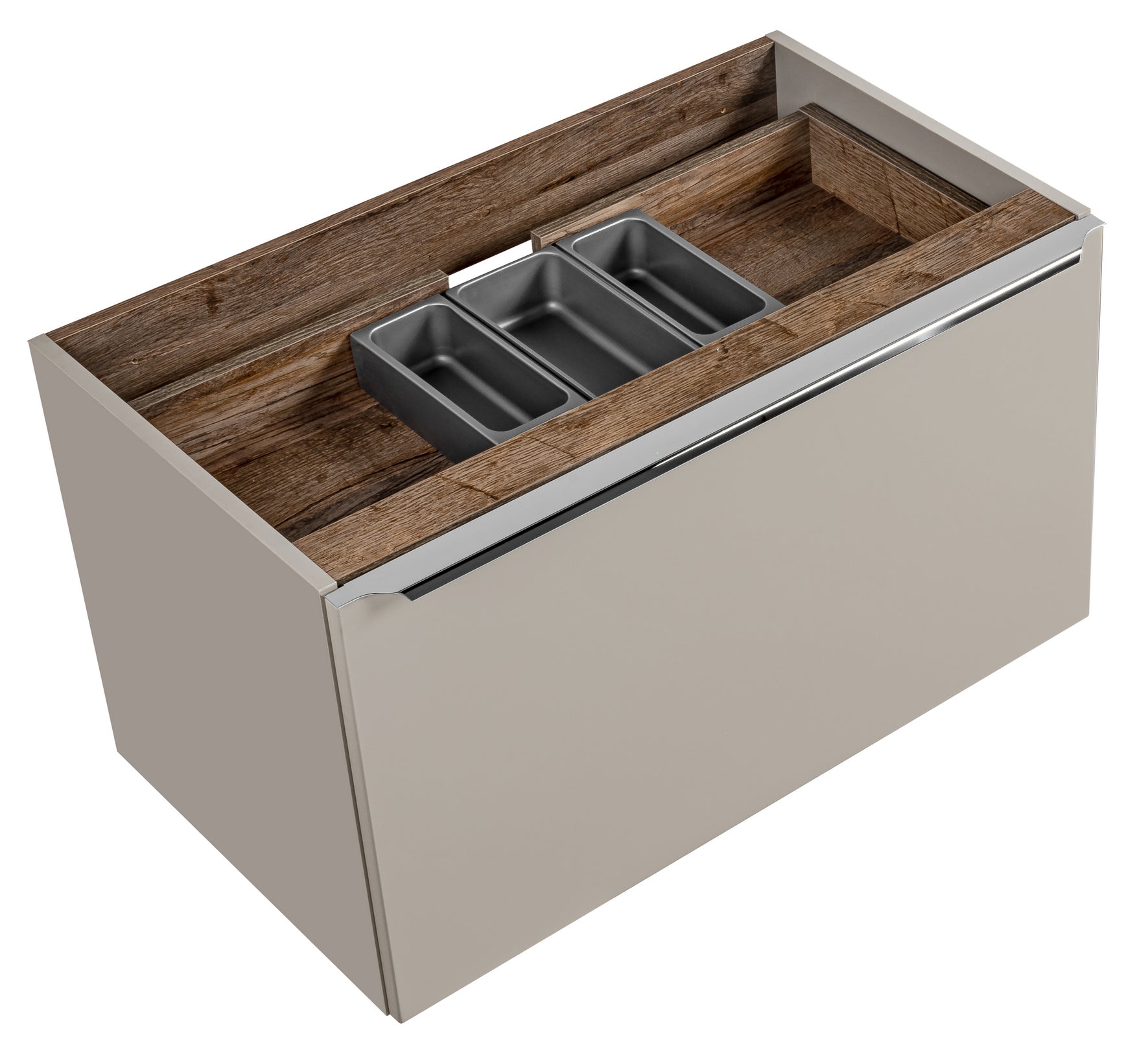Szafka pod umywalkę Olimmi 80 cm szara/dąb santa