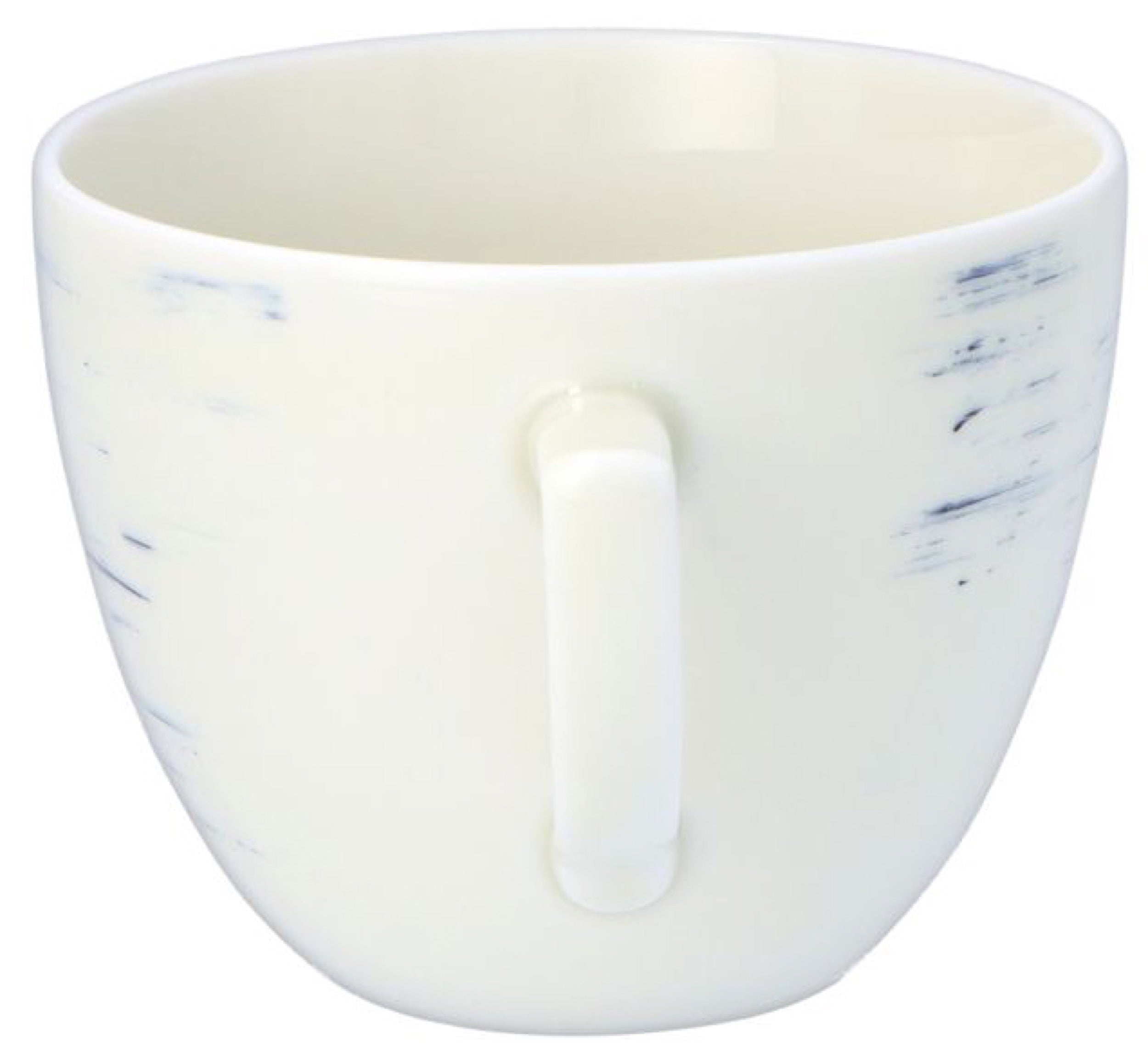 Zestaw 6 filiżanek porcelanowych City beżowo-niebieski