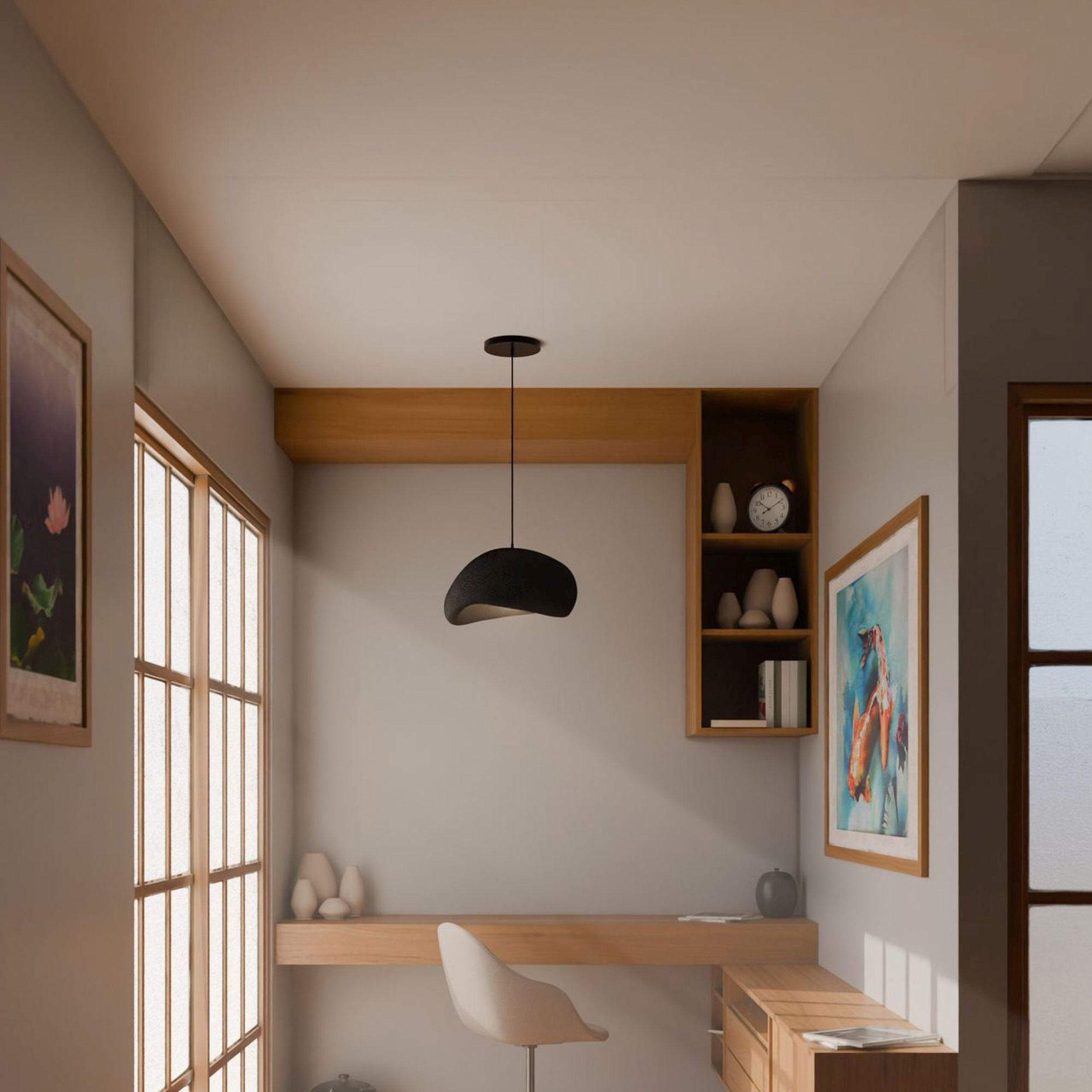 Lampa wisząca Wabi Sabi czarna