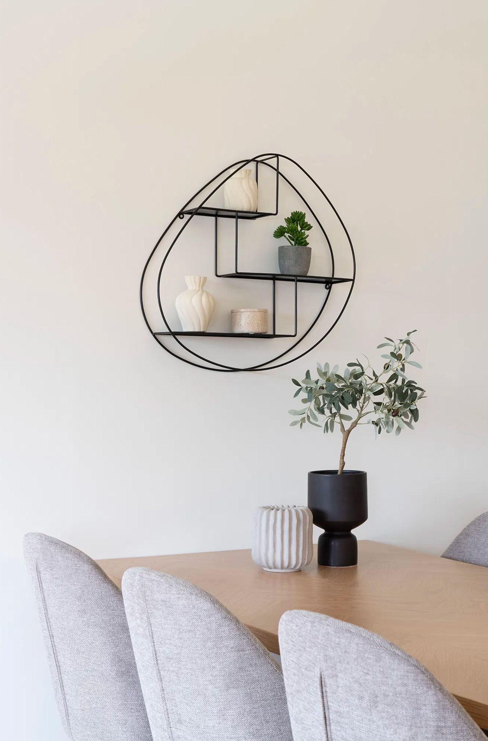 Zestaw 2 wazonów Greteet ceramiczne białe