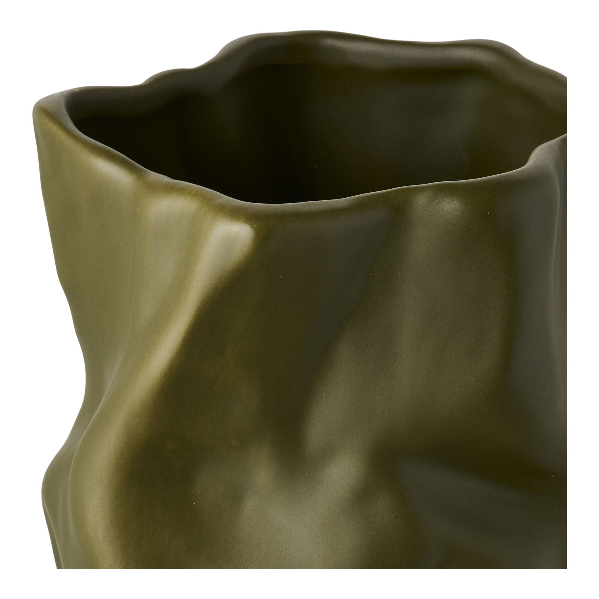 Wazon ceramiczny Velas 25,5 cm ciemnozielony
