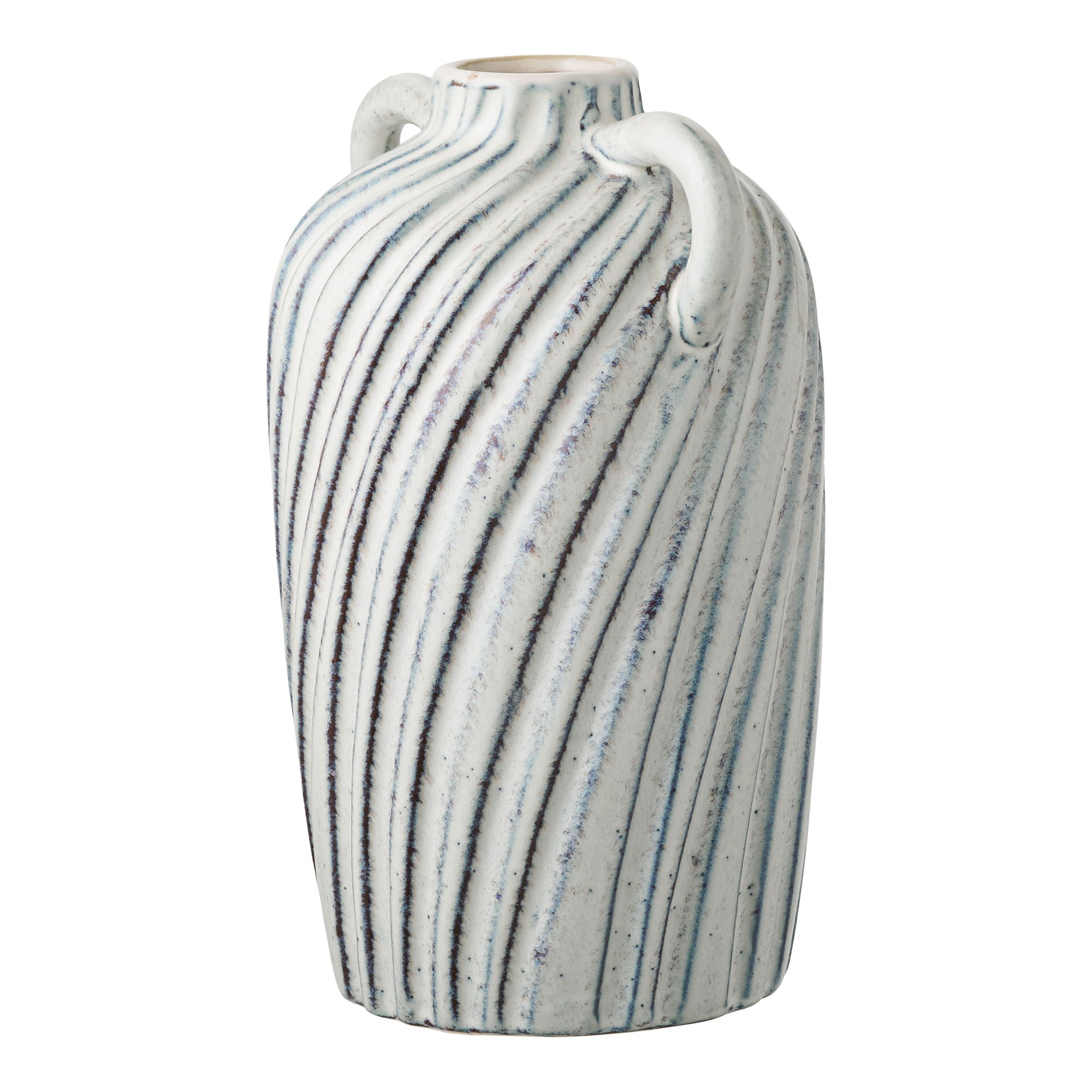 Wazon ceramiczny Lamital 22 cm biało-niebieski
