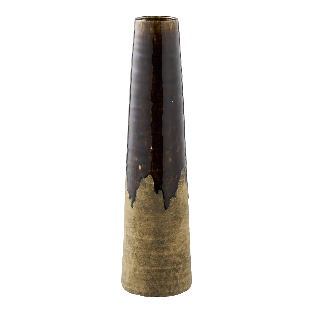 Wazon ceramiczny Koves ø12,5x48 cm brązowy