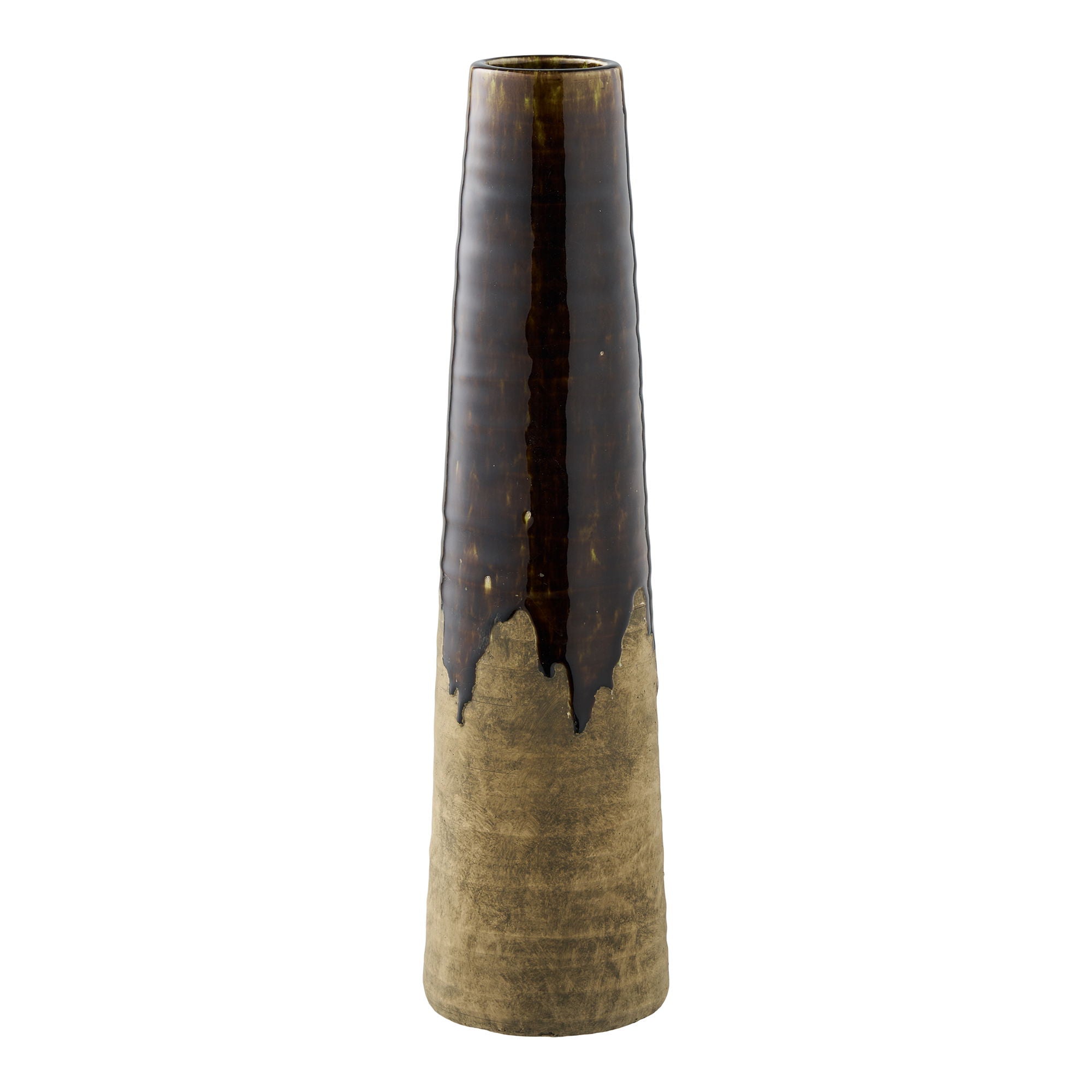 Wazon ceramiczny Koves ø12,5x48 cm brązowy