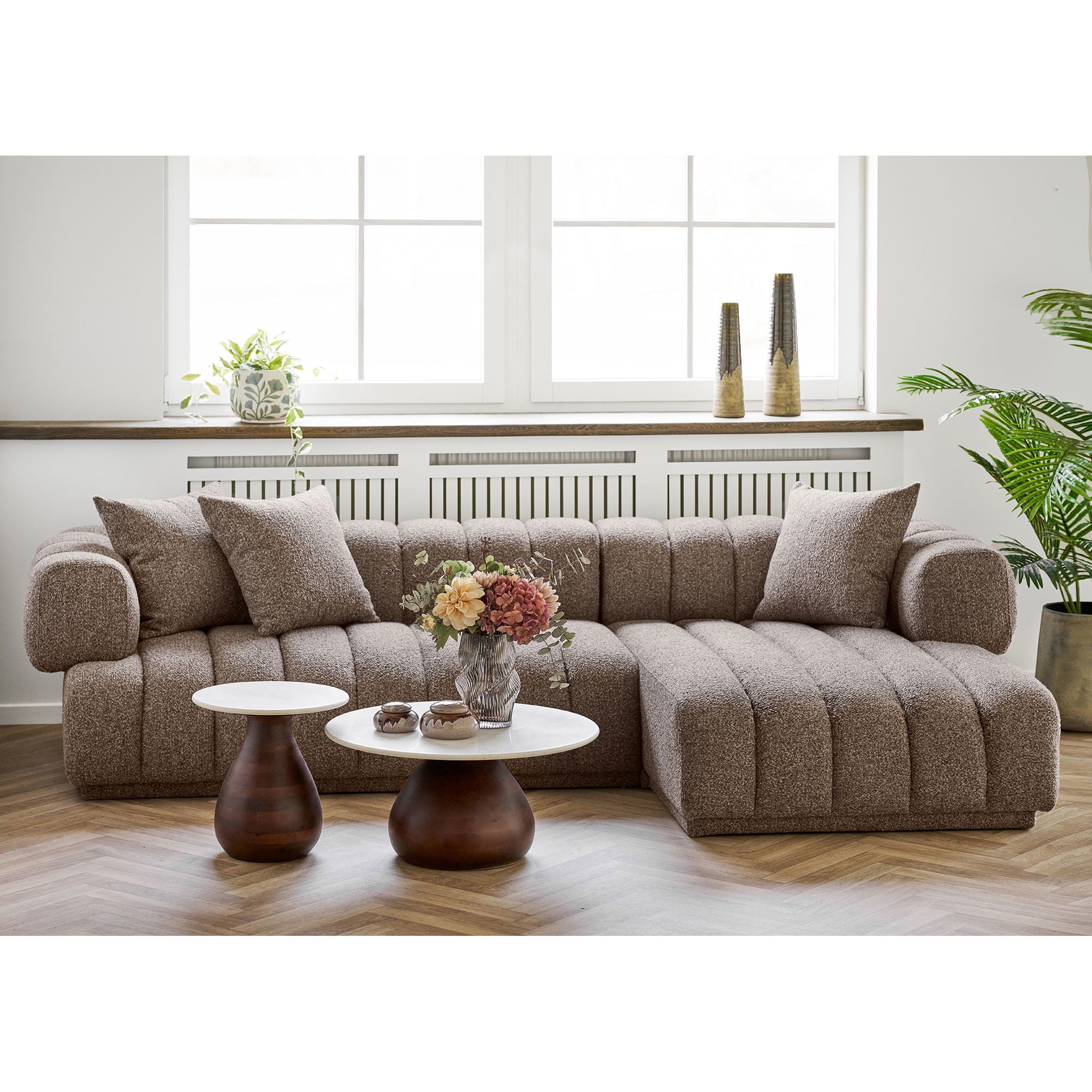 Wazon ceramiczny Uvesine ø11x39 cm brązowy