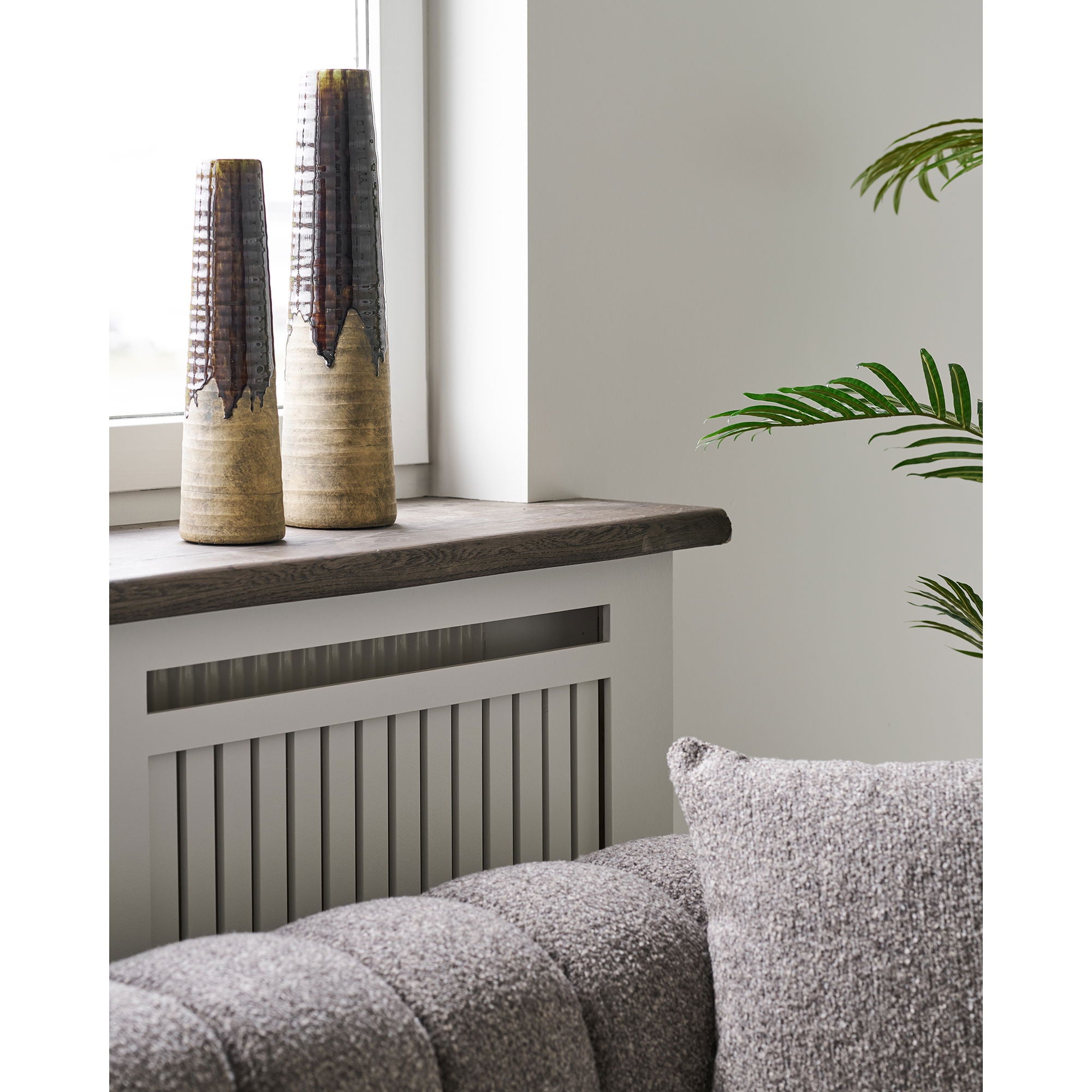 Wazon ceramiczny Uvesine ø11x39 cm brązowy
