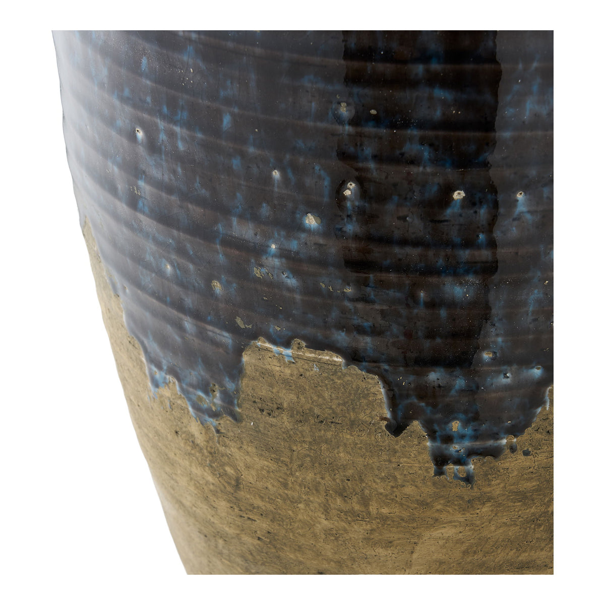 Wazon Uvesine ø27x44,5 cm ciemnoniebieski - materiał ceramika