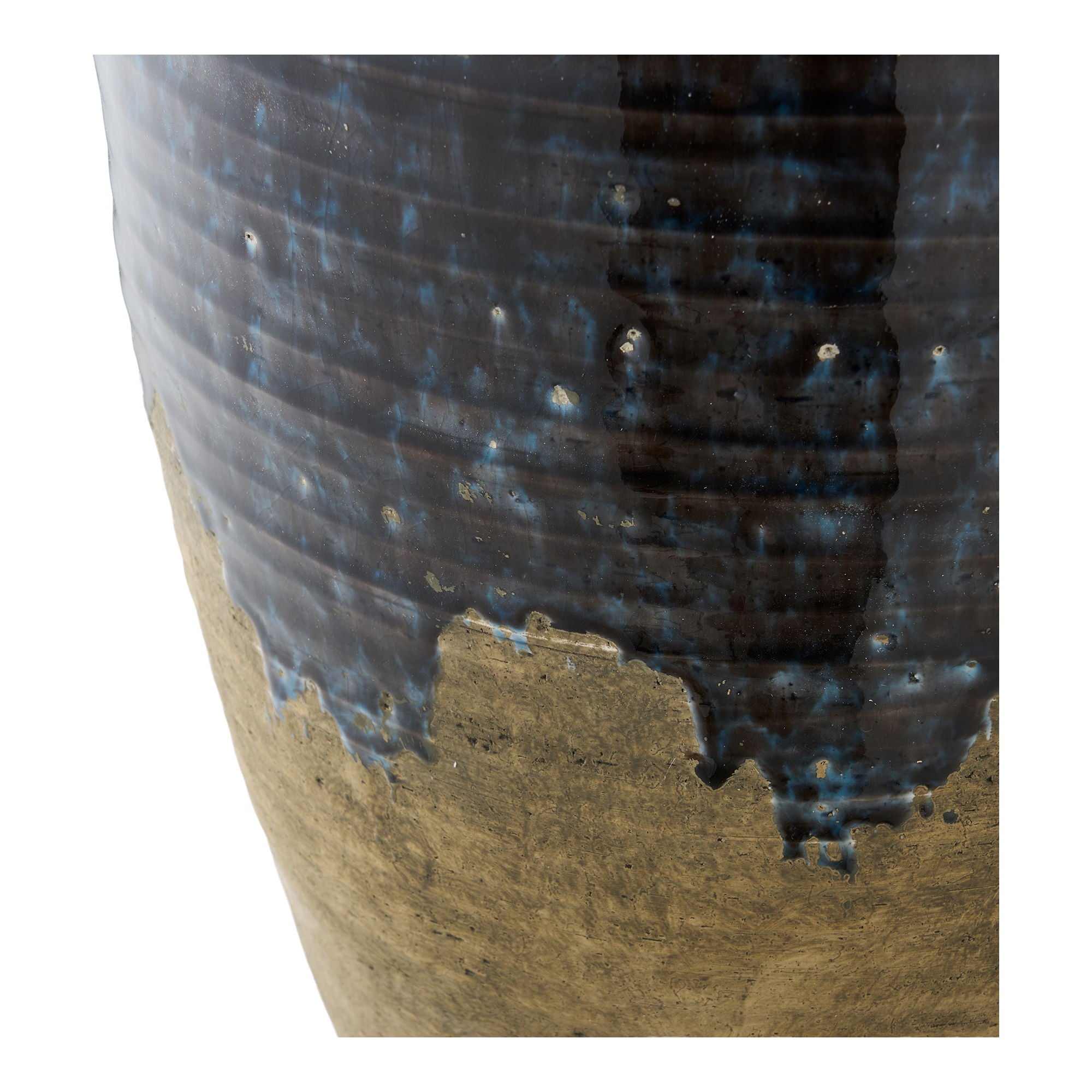 Wazon Uvesine ø27x44,5 cm ciemnoniebieski - materiał ceramika